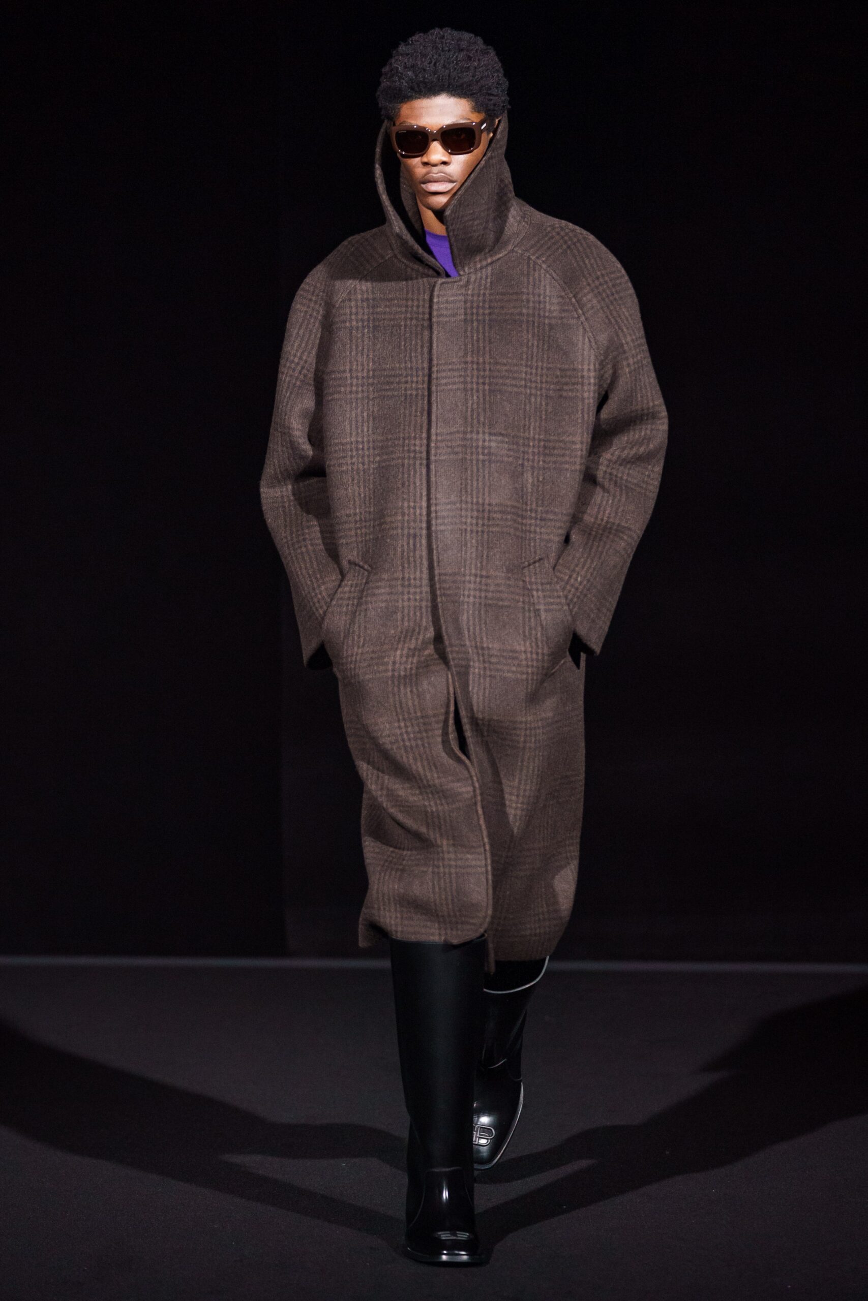 brown wool relaxed coat