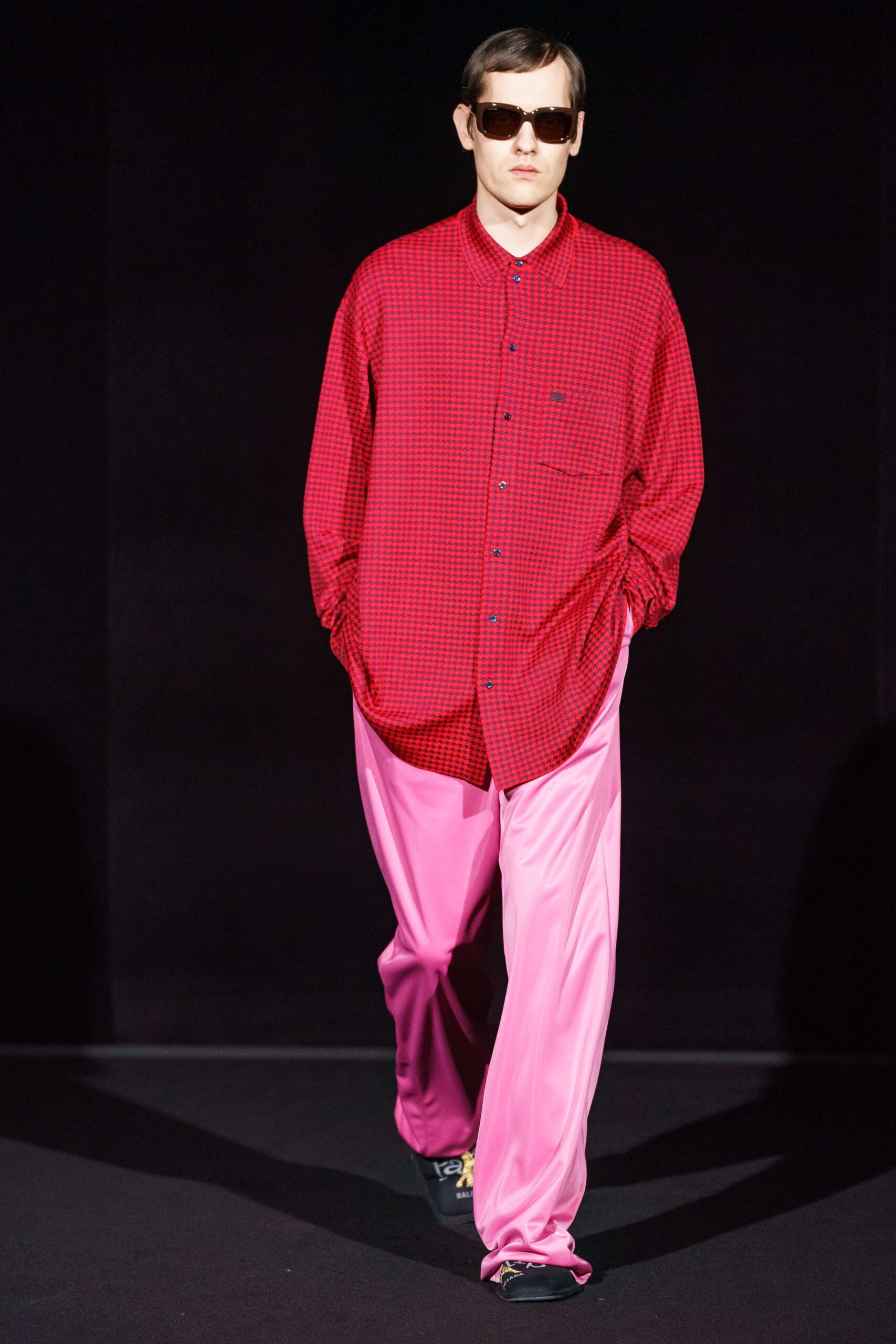 red checked shirt and pink pants