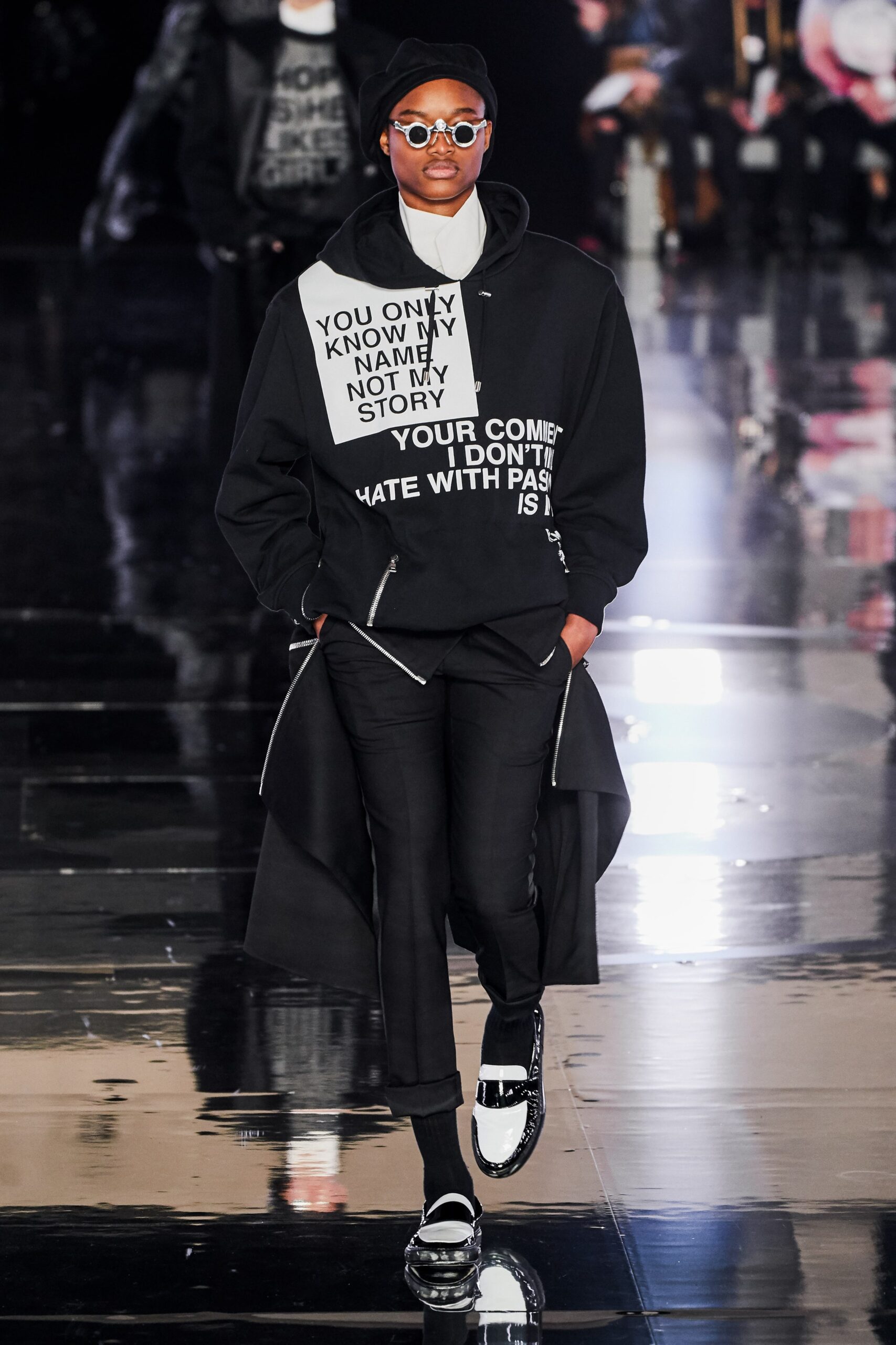 black and white hoodie outfit