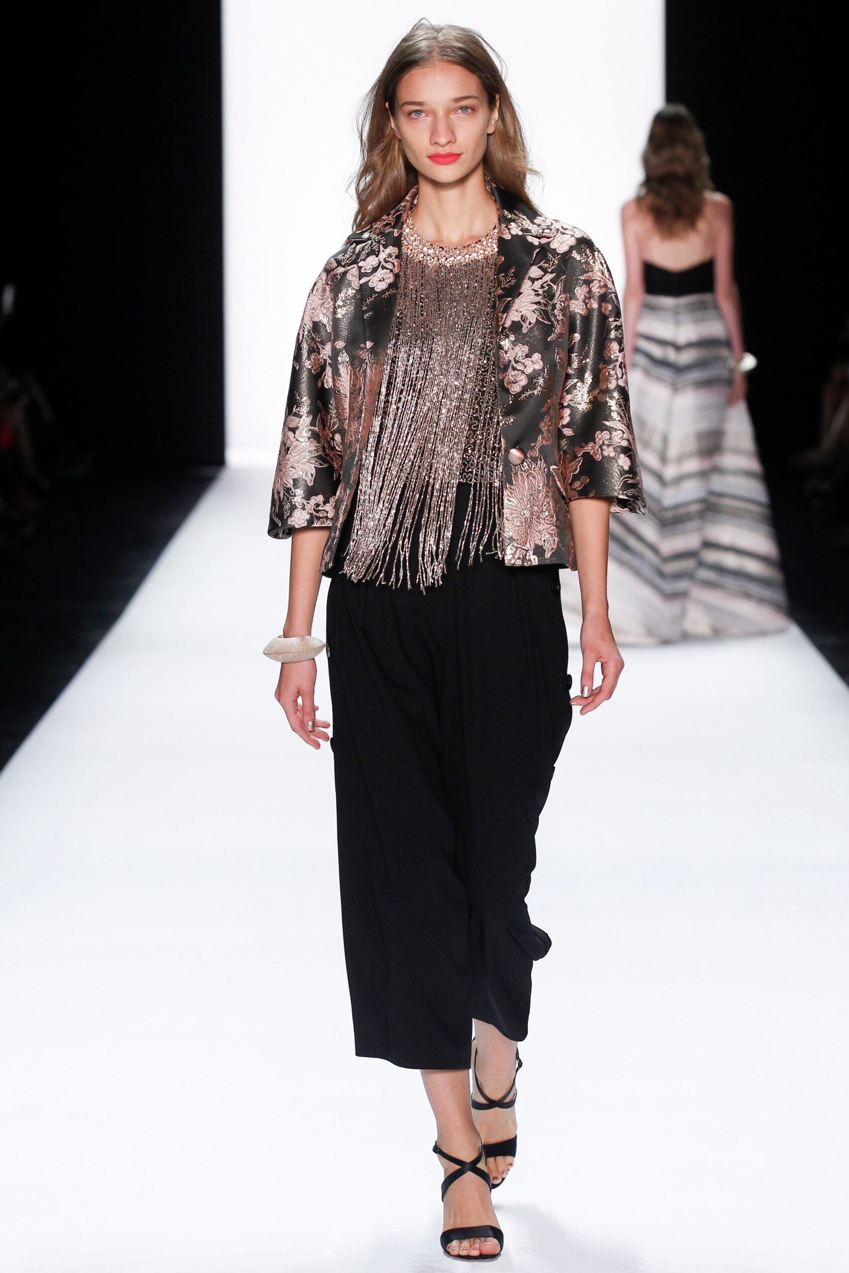 black relaxed jacket with fringes
