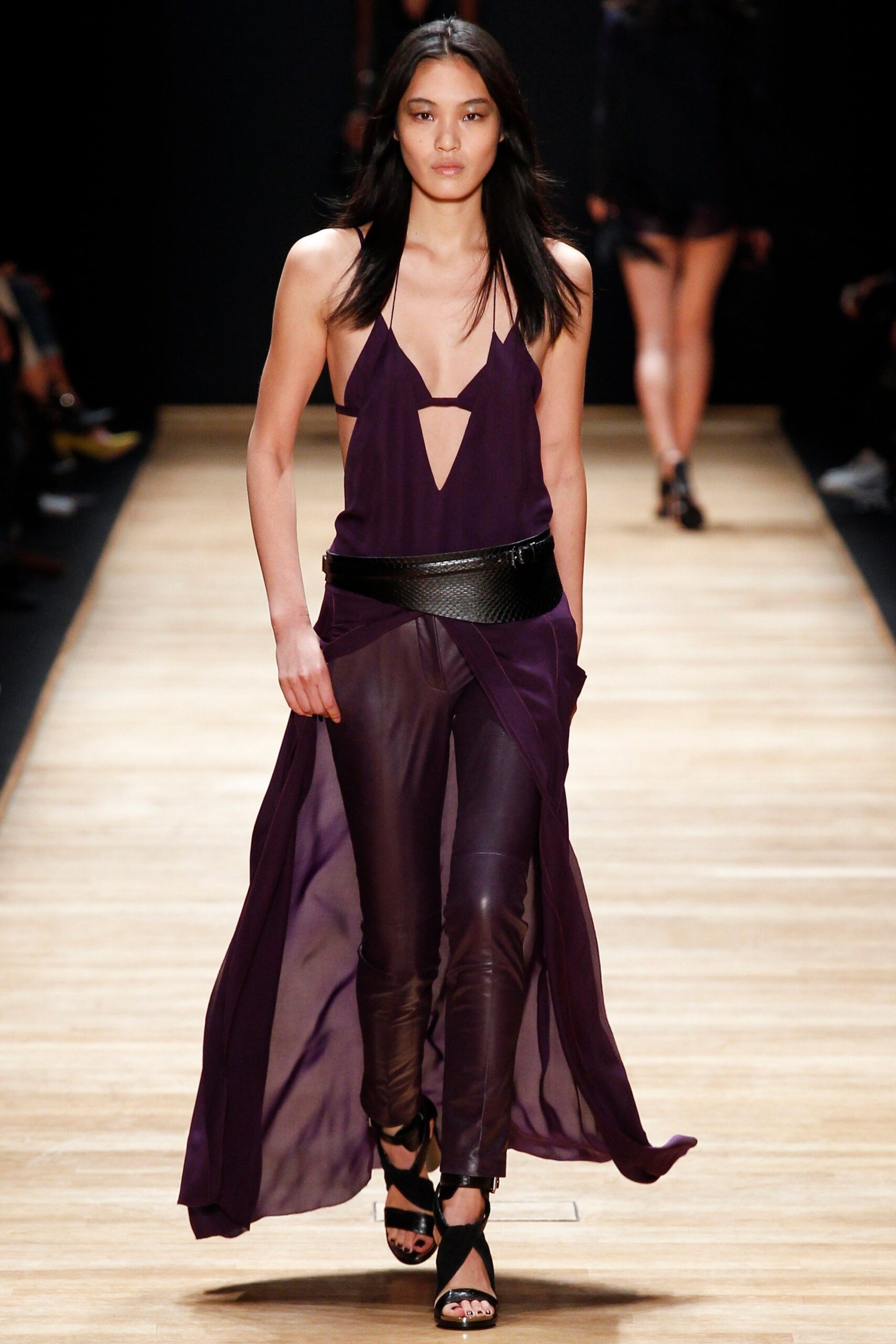 purple silk maxi dress