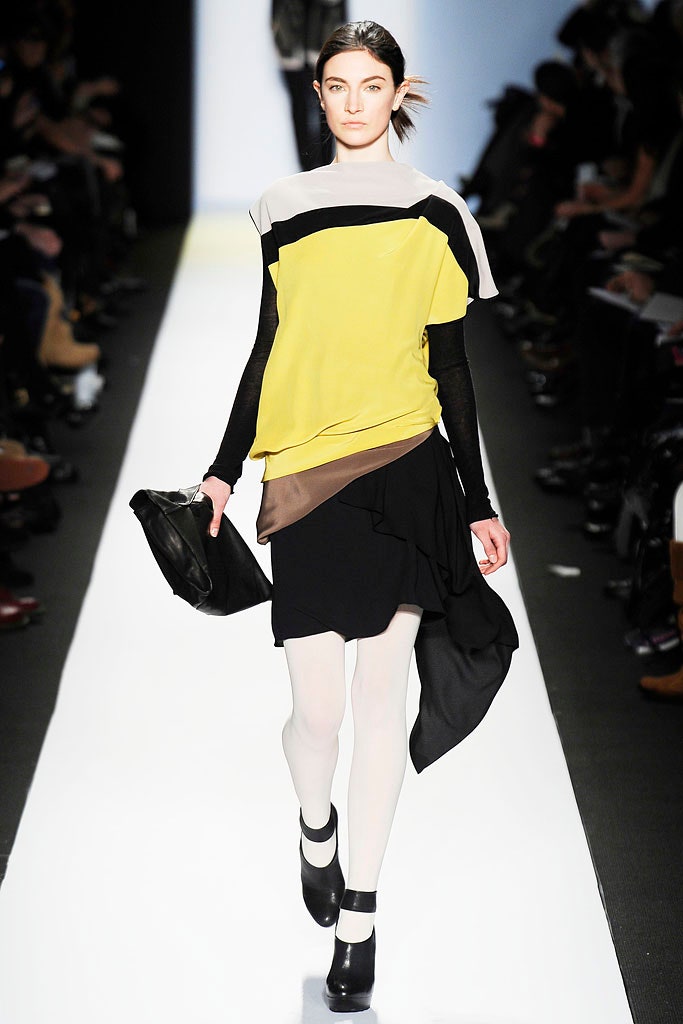 asymmetric color-blocked dress