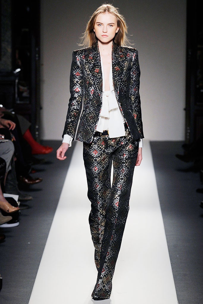 black multi embroidered suit