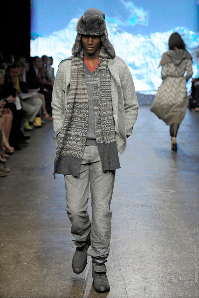 gray wool coat with relaxed fit