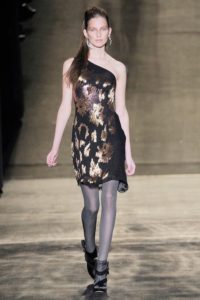 black and gold sequined dress