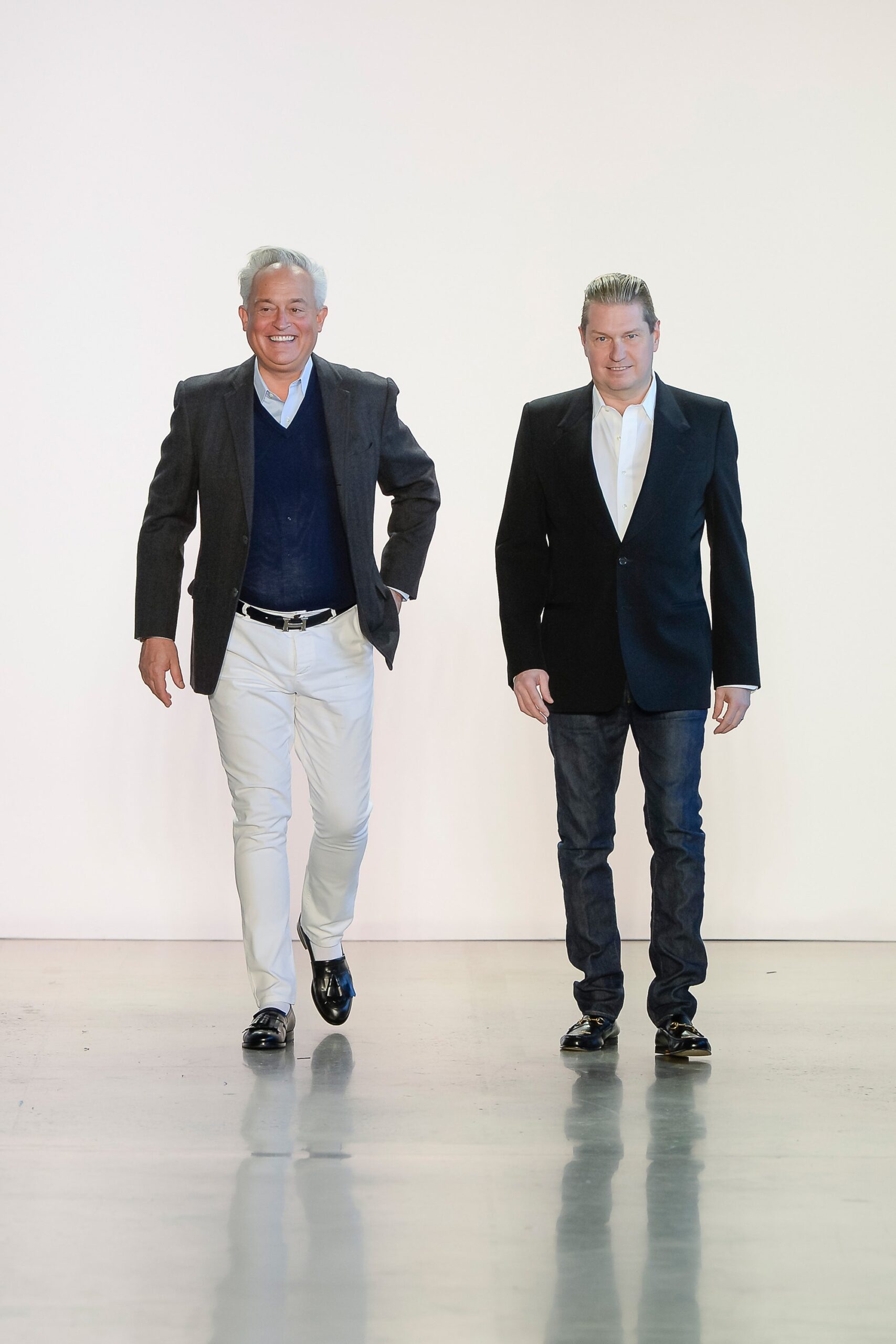 tailored blazers and fitted shirts