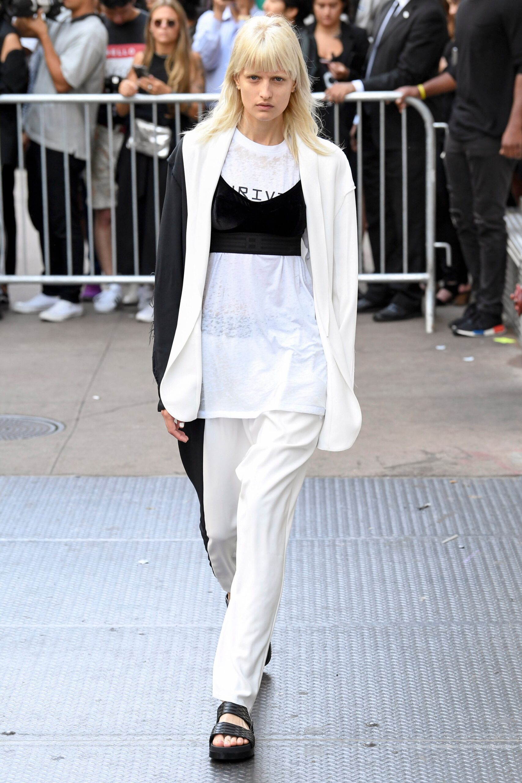 black and white relaxed outfit