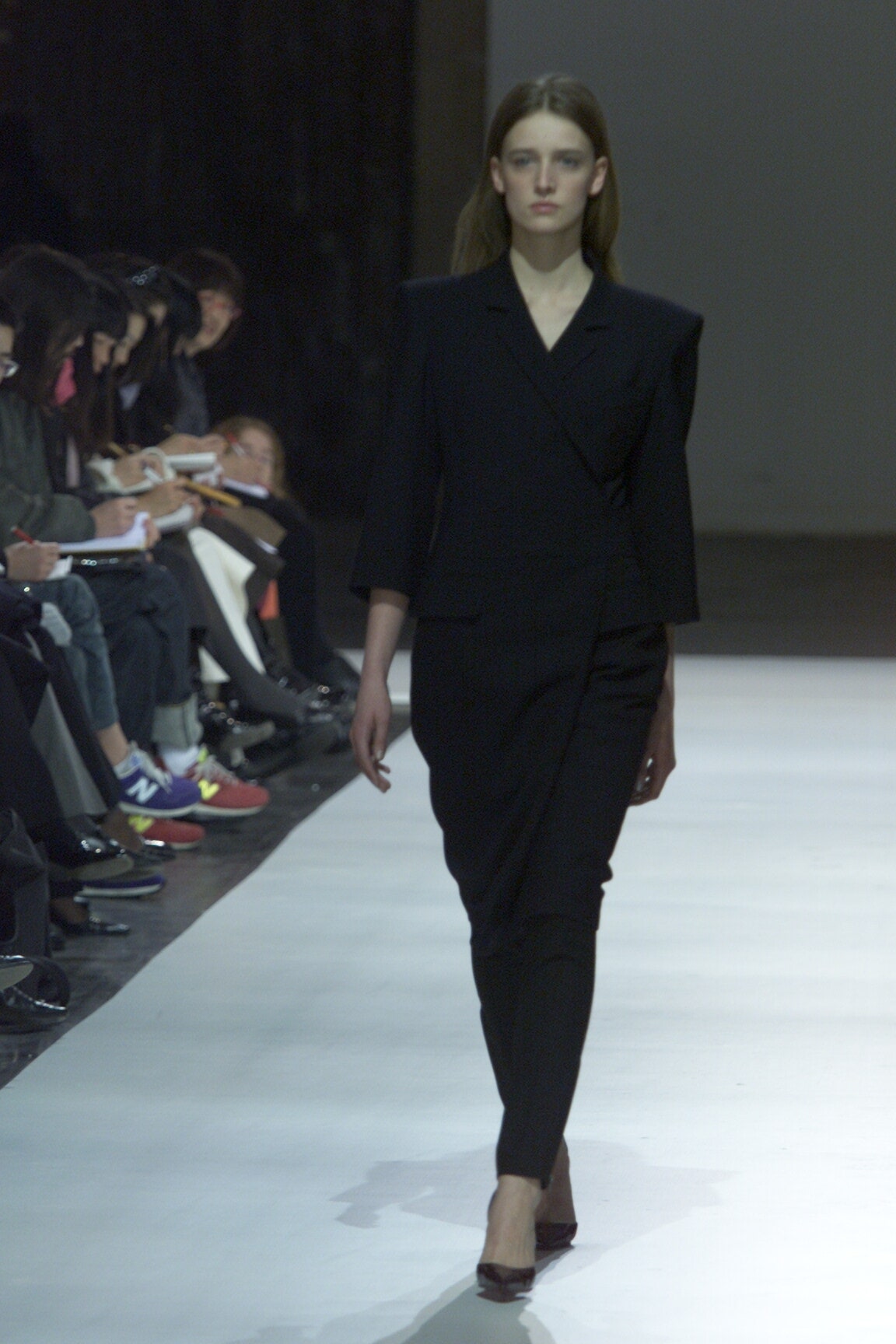 black fitted midi dress