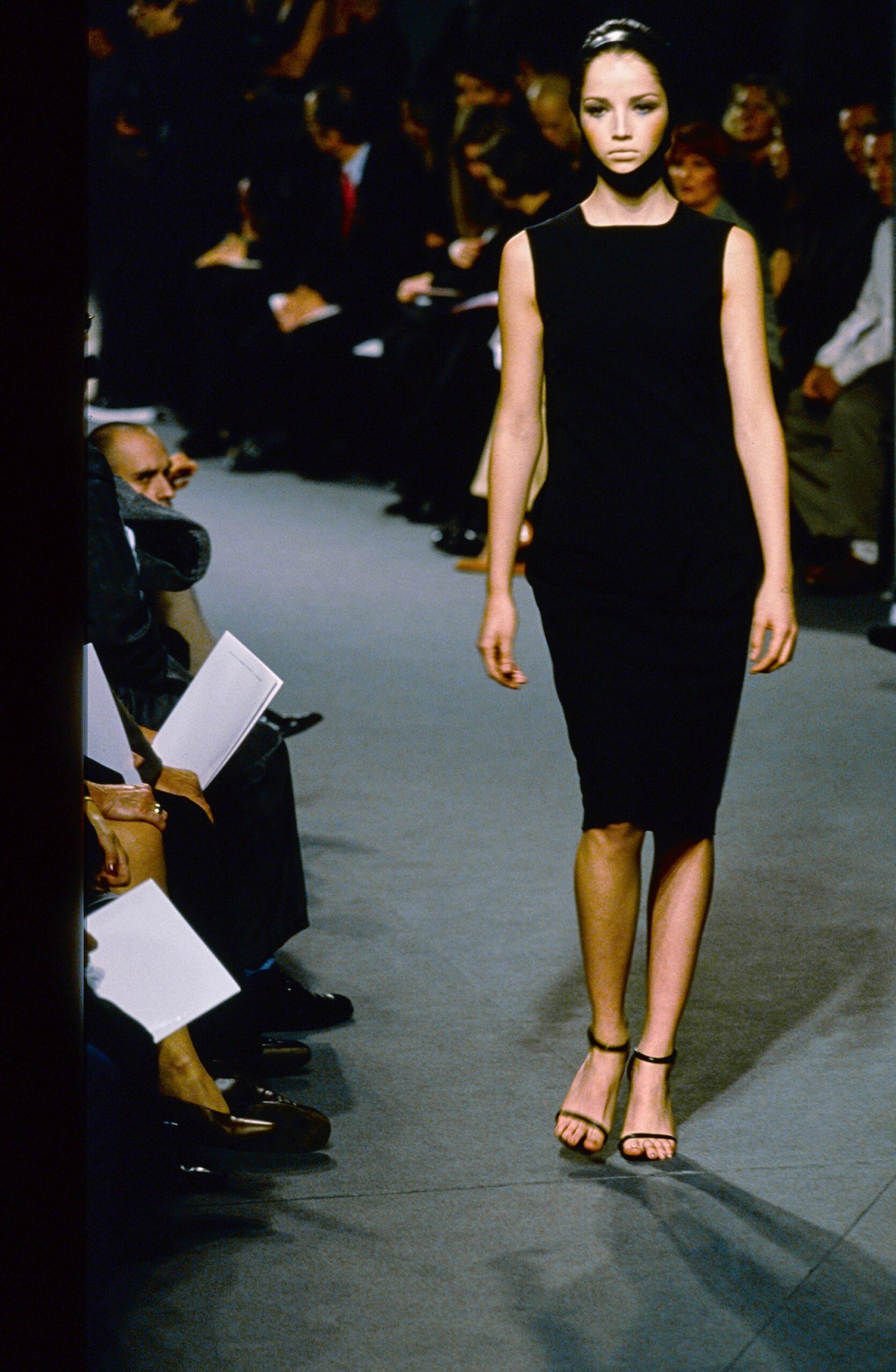 black fitted midi dress