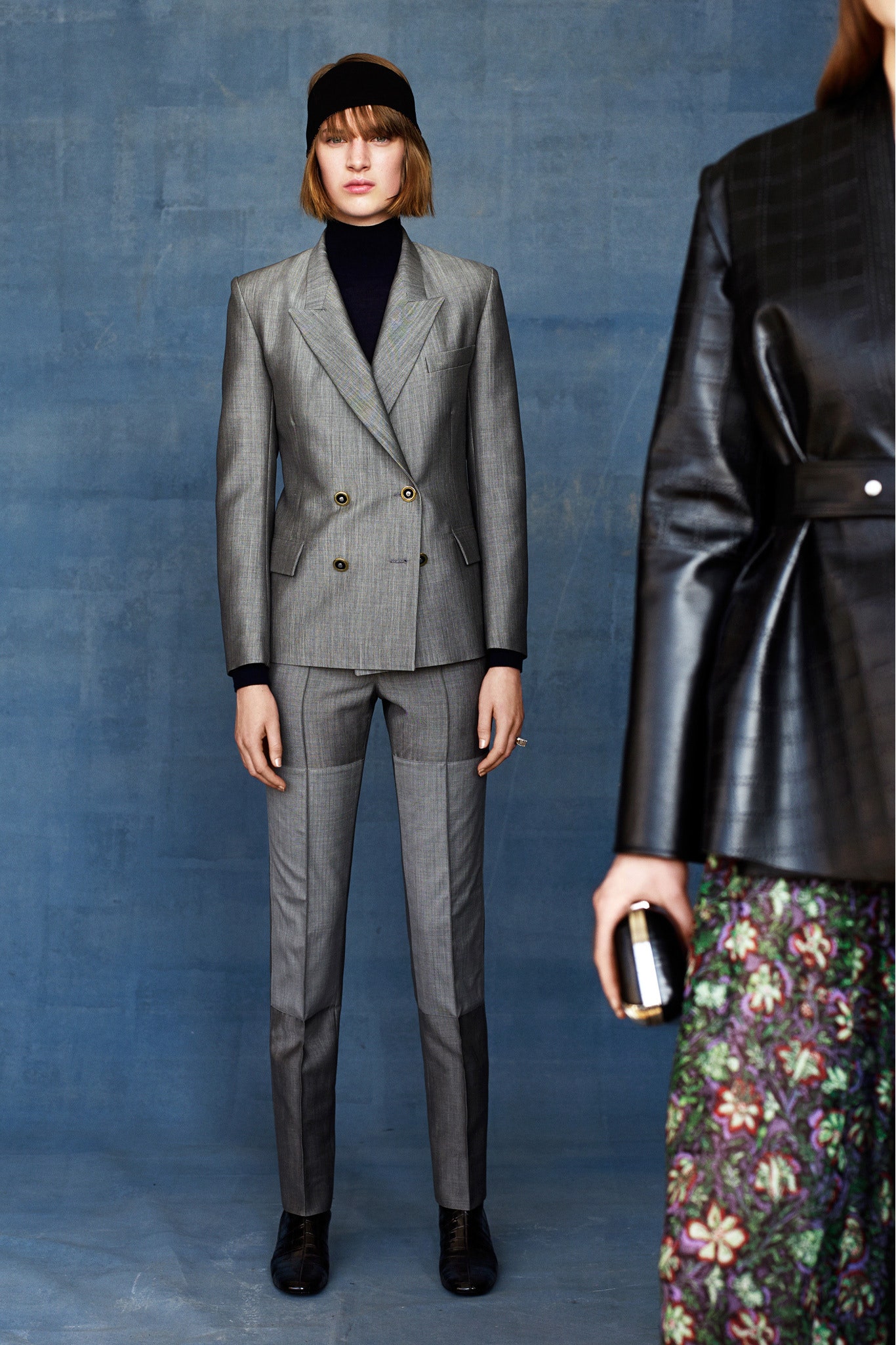 tailored gray suit