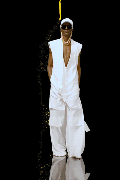 white cotton sleeveless v-neck relaxed pockets zippered jumpsuit