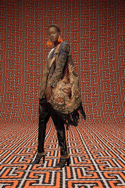 embroidered black silk jacket