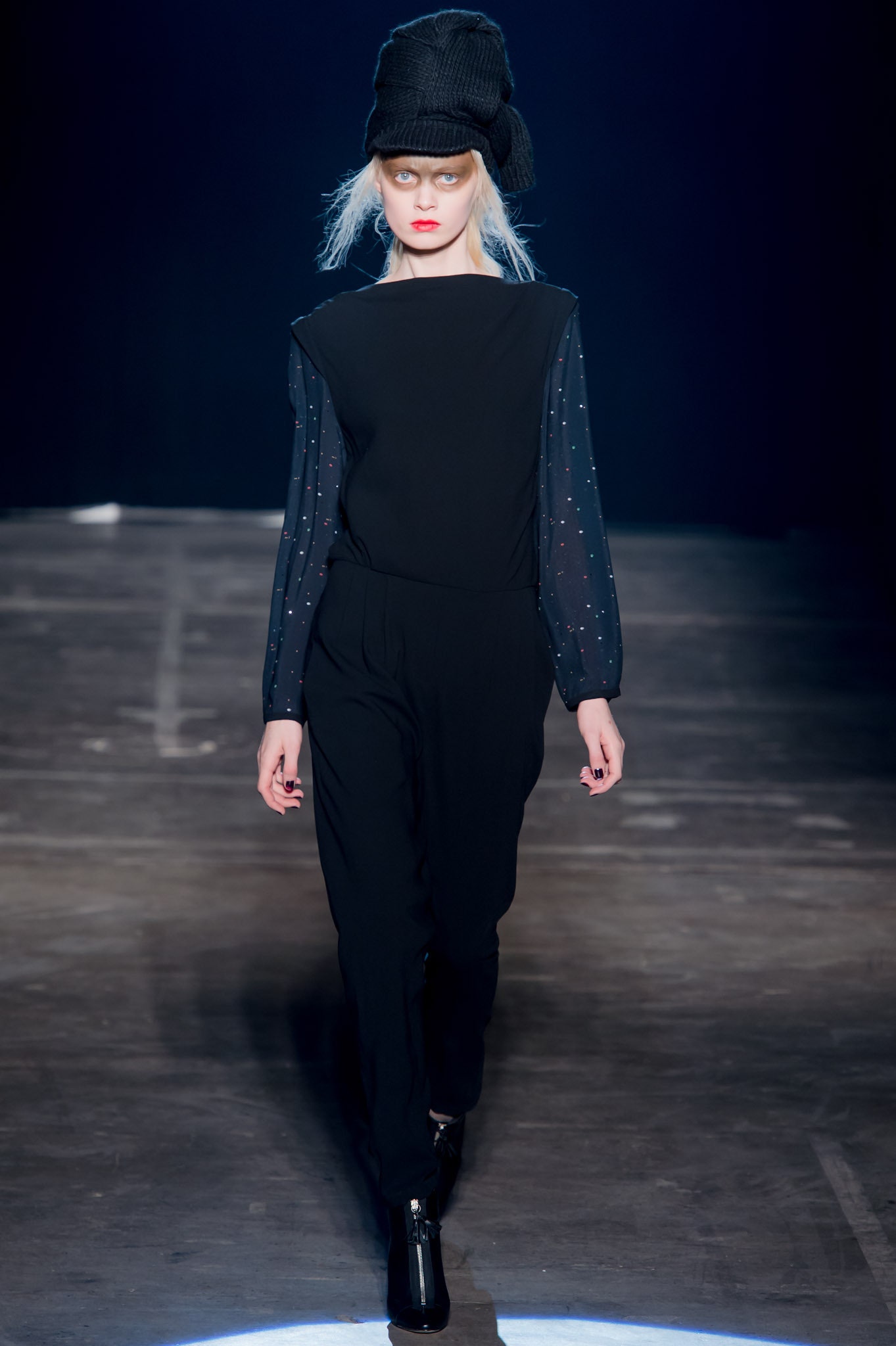 black fitted jumpsuit