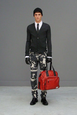 black cardigan with distressed pants