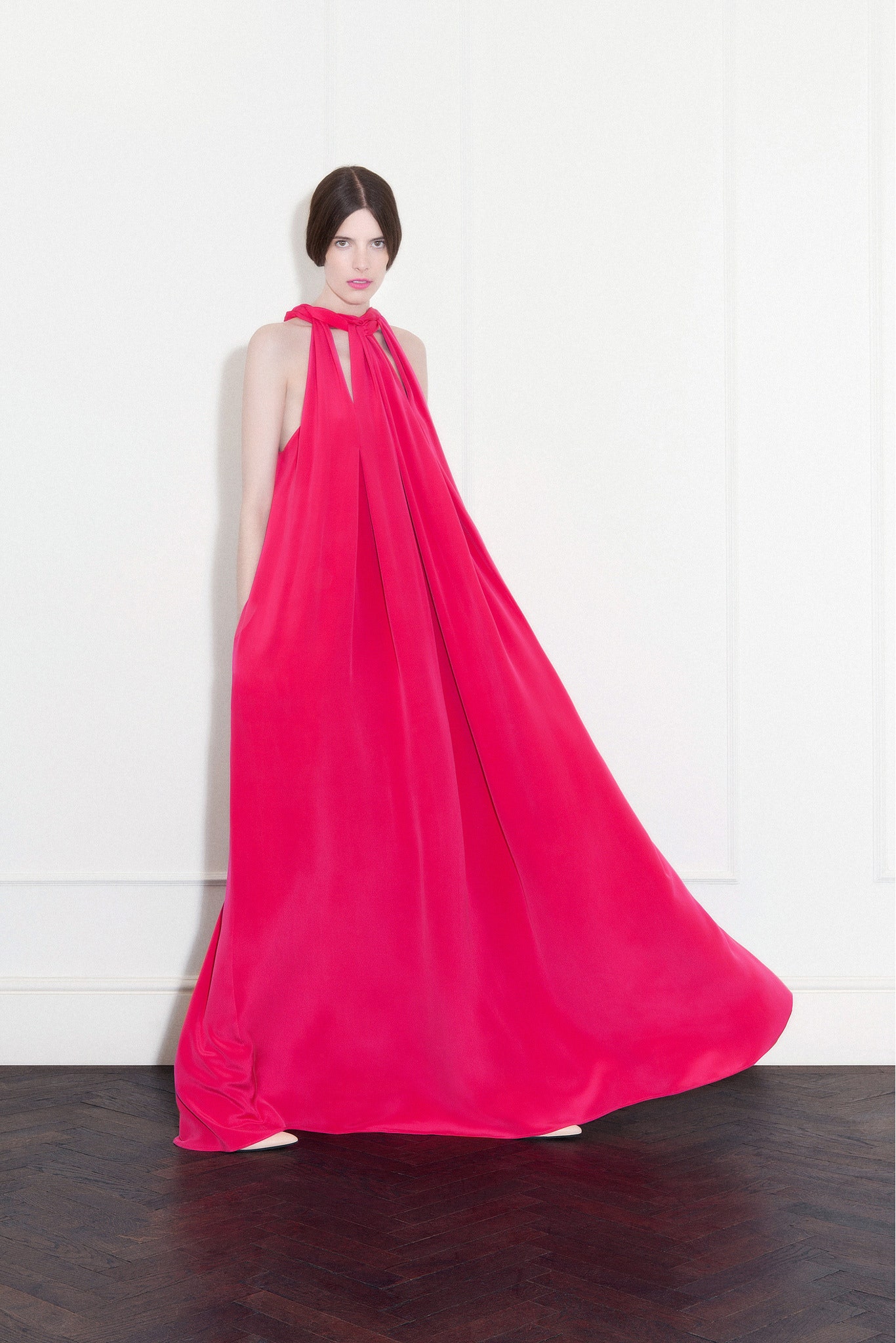 pink silk relaxed dress