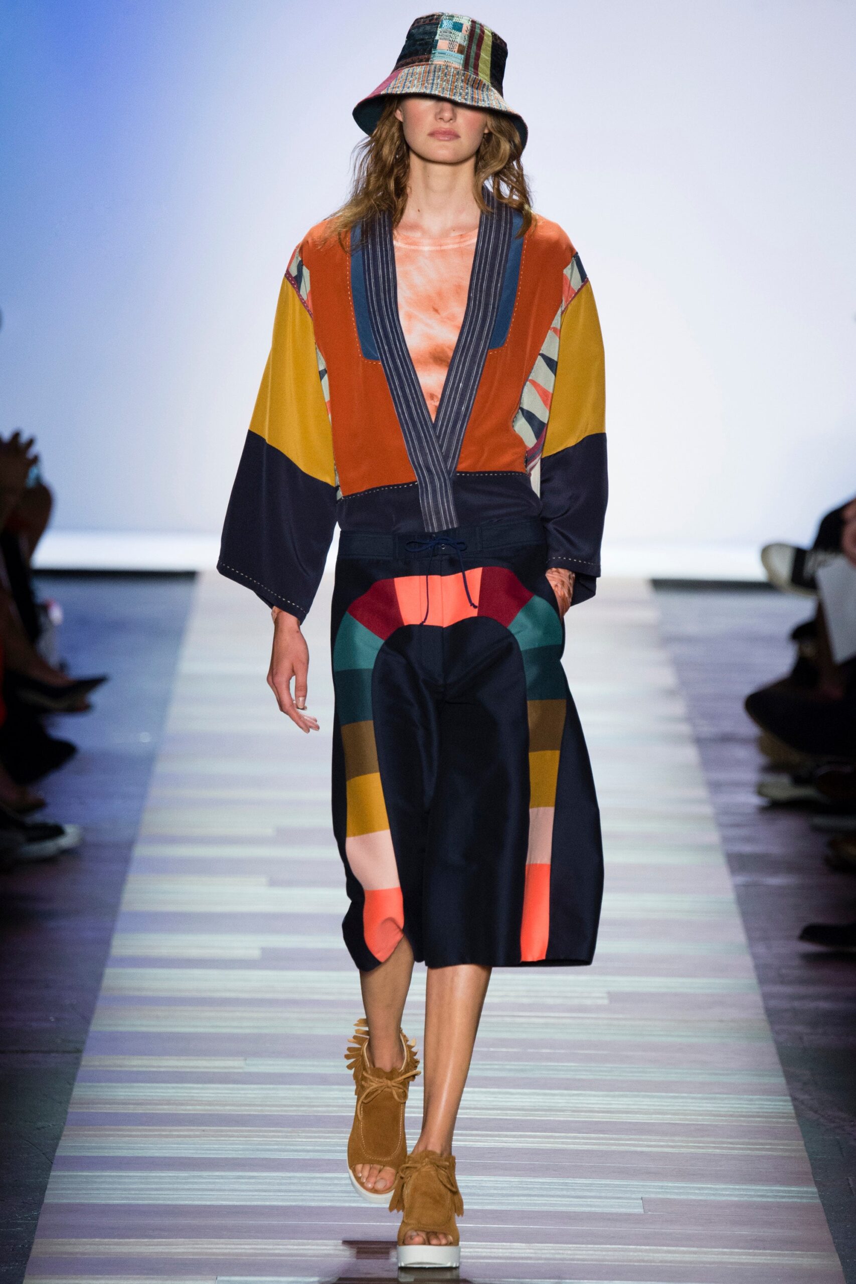 multi-colored relaxed jacket and pants