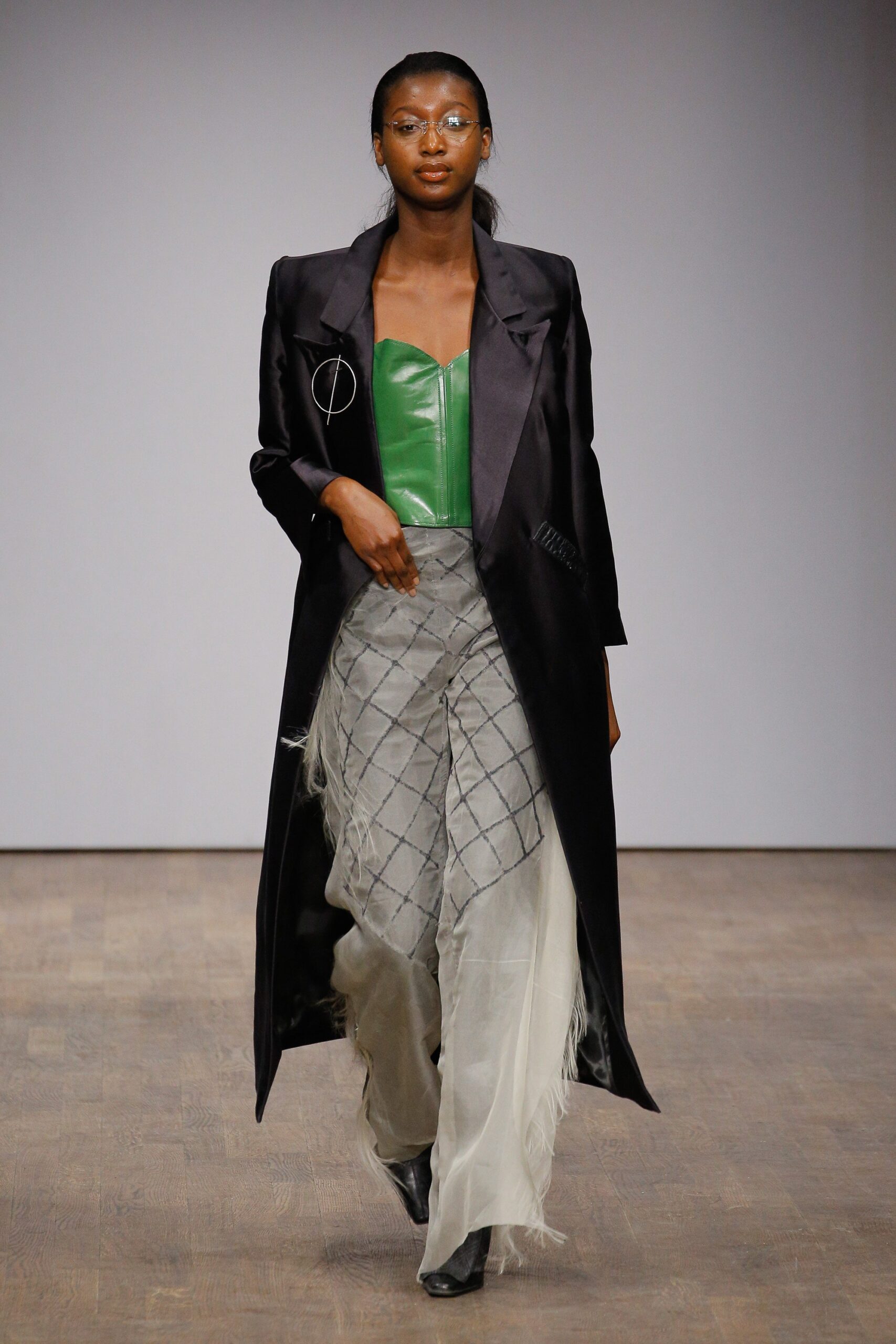 black satin maxi coat