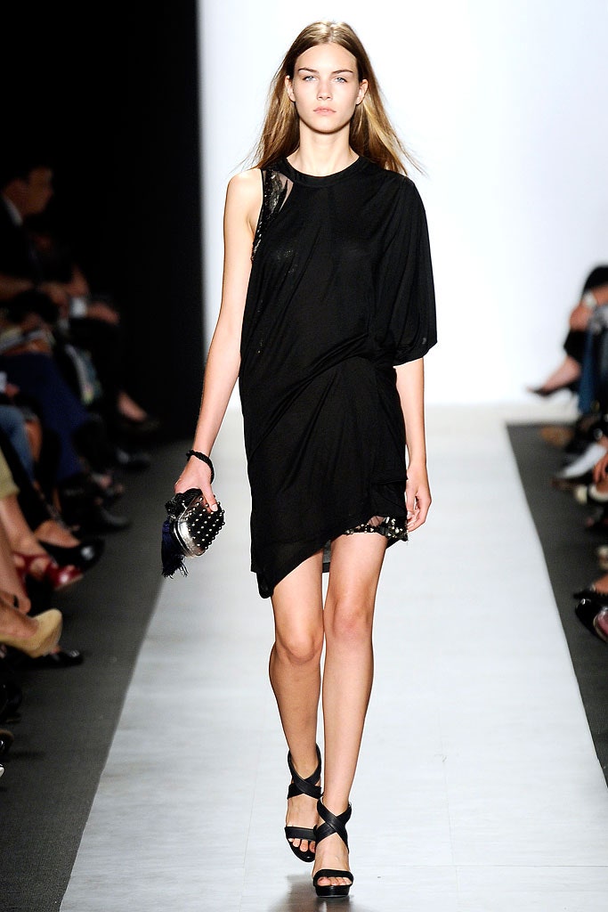 black relaxed asymmetric dress
