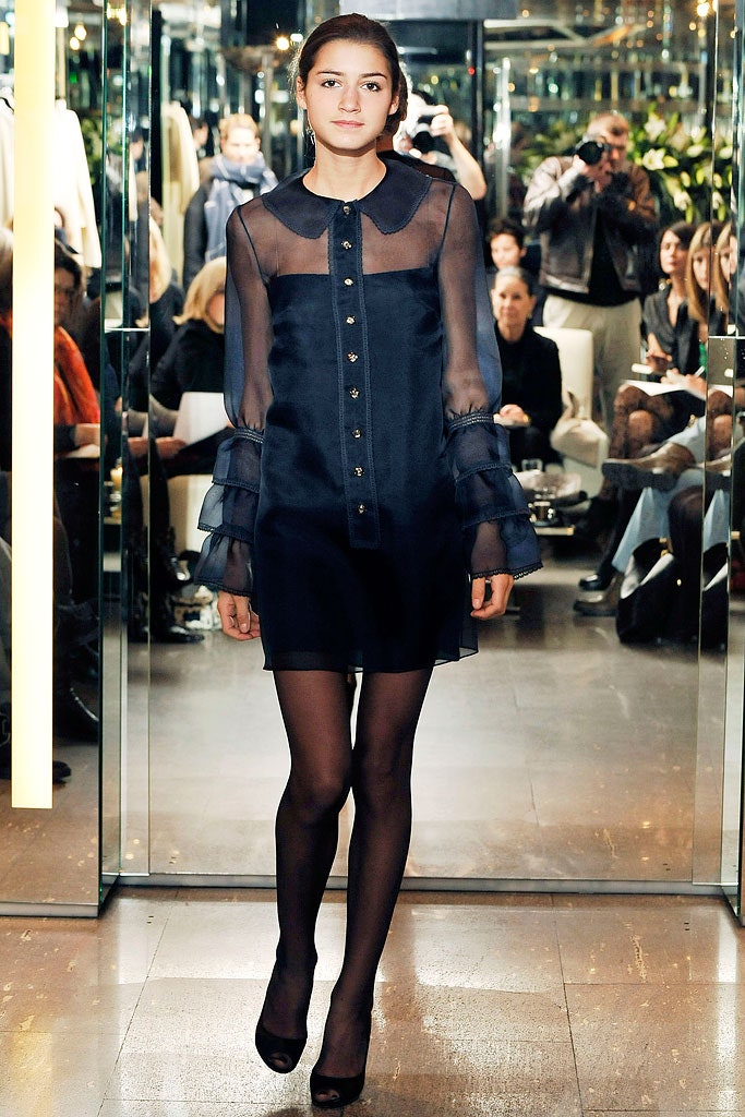 black silk fitted dress