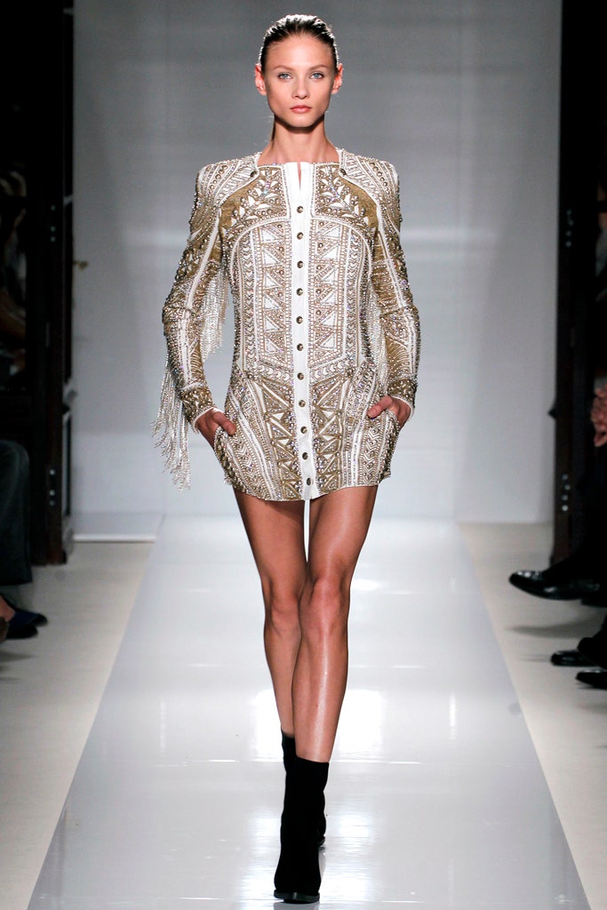 white gold embroidered mini dress