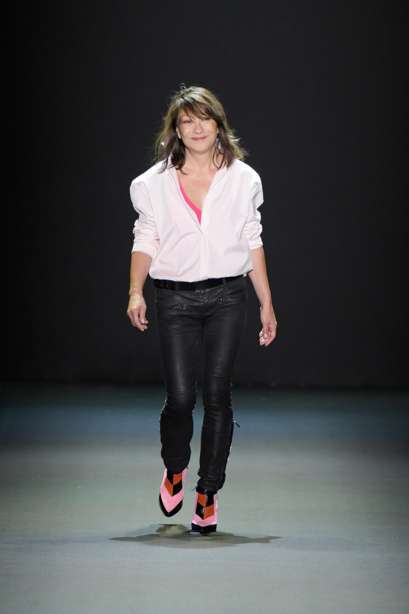 black denim fitted zippered pants