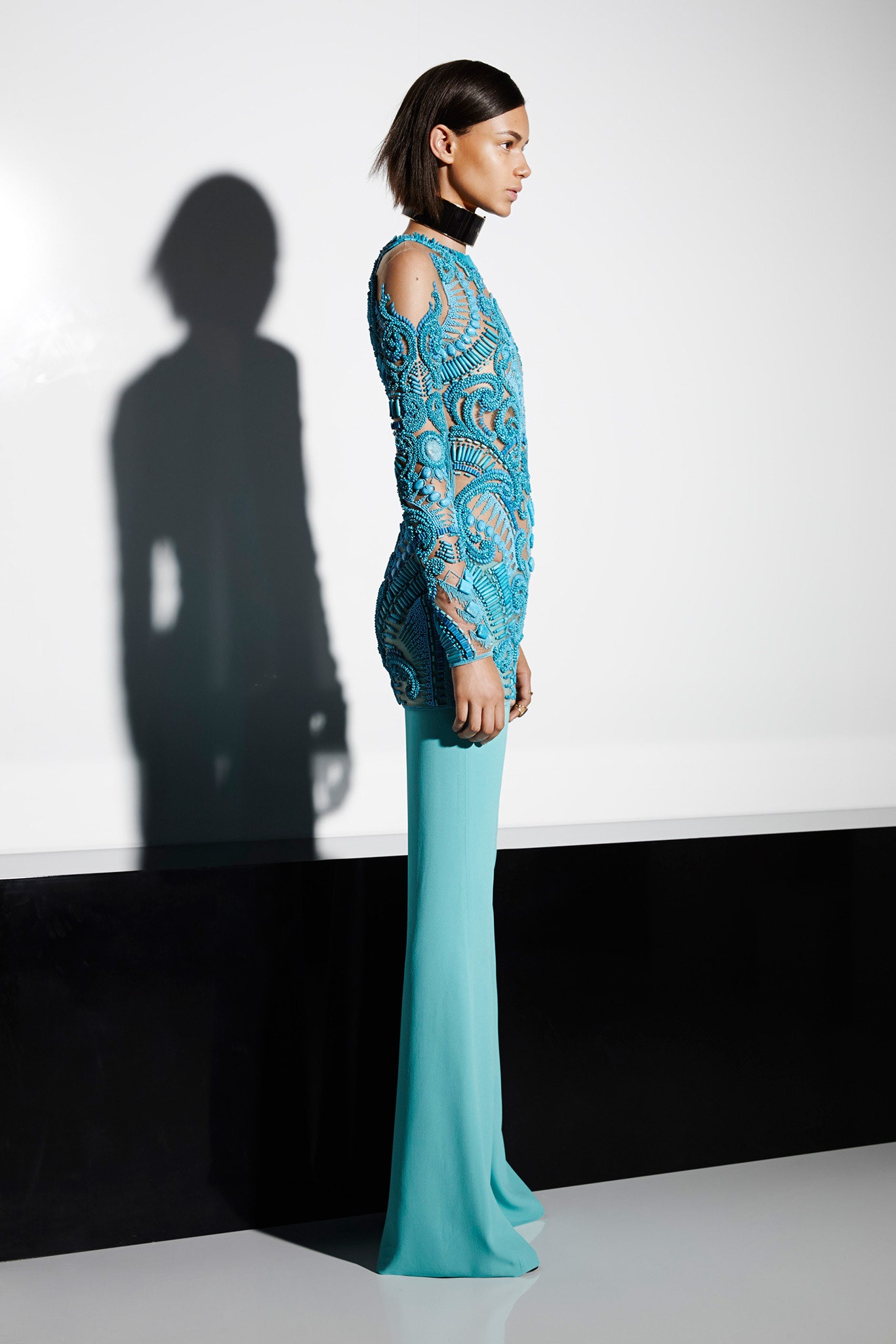 blue embroidered maxi dress