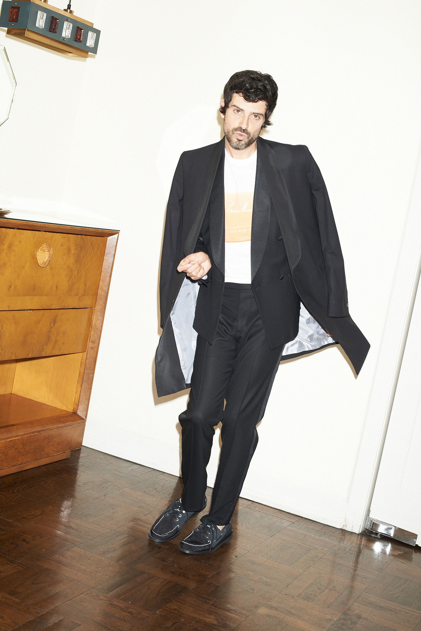 black blazer tailored pants outfit