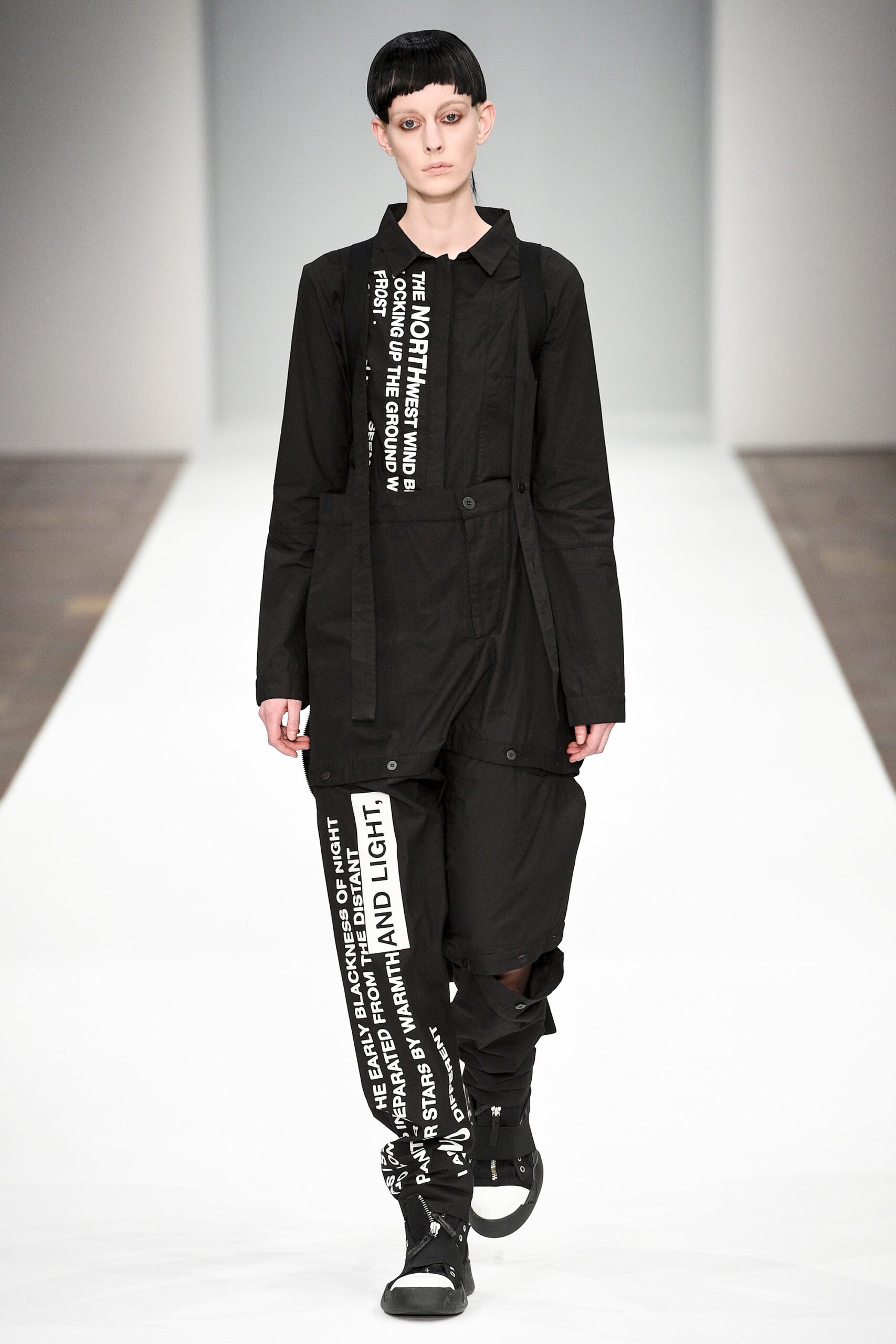 black relaxed jacket and pants