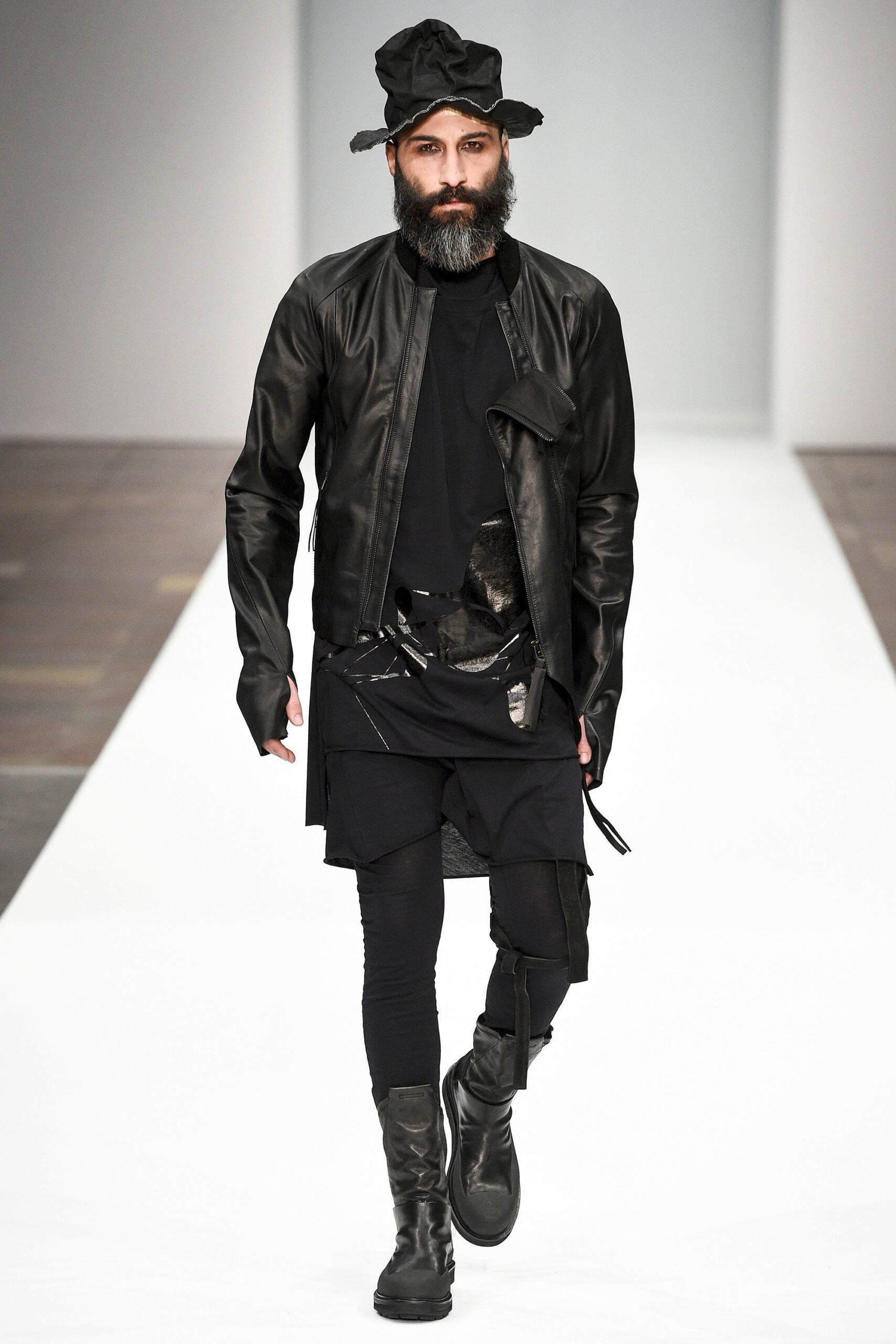 black leather jacket and pants