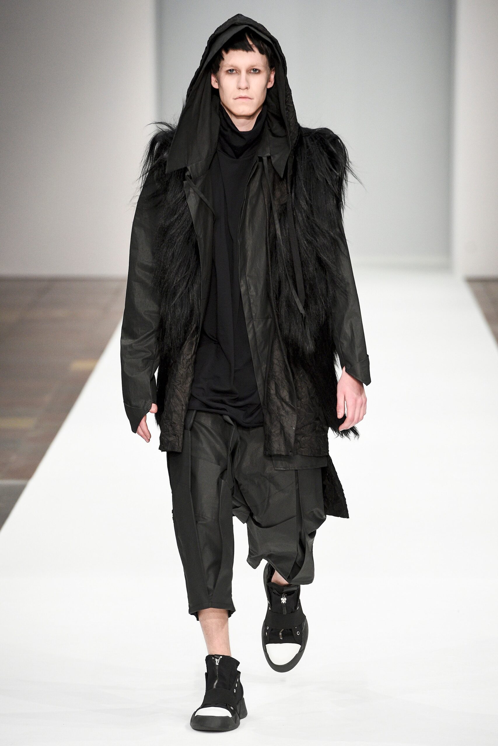 black relaxed coat and pants