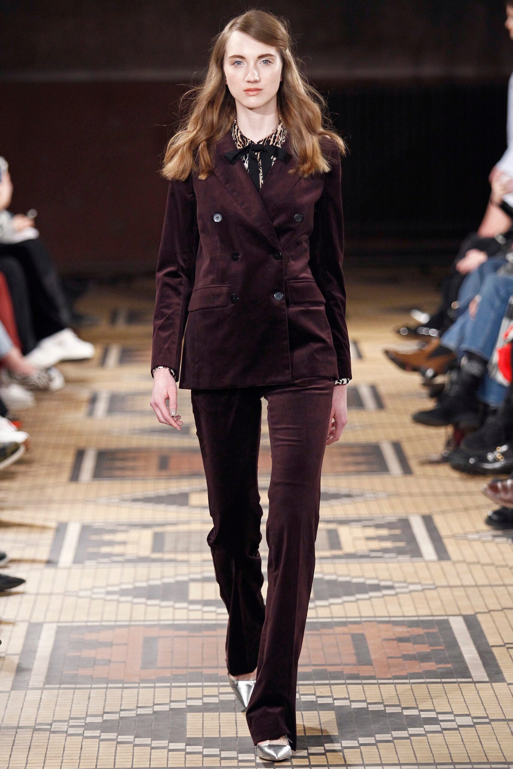 purple velvet tailored suit