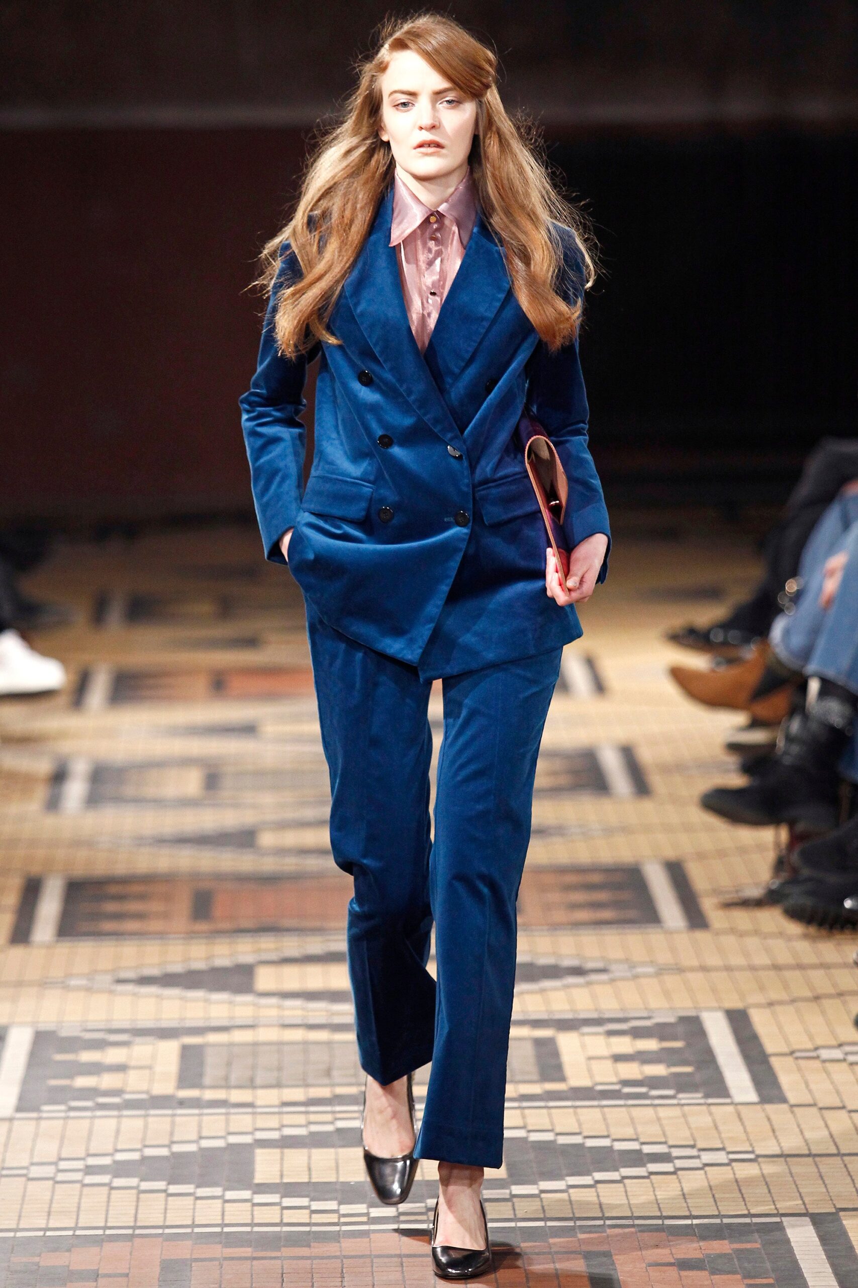 blue velvet tailored suit