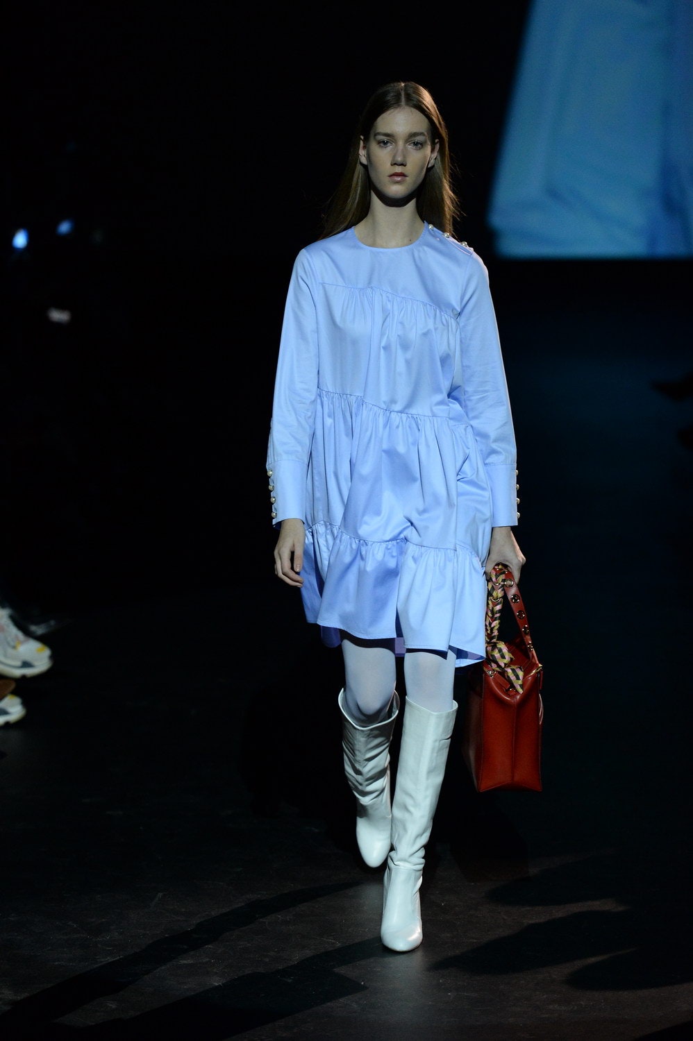 blue relaxed mini dress