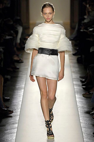 white pleated mini dress