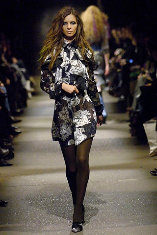 black and white printed dress