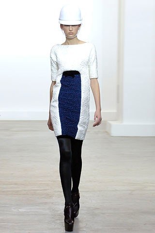 white and blue fitted mini dress