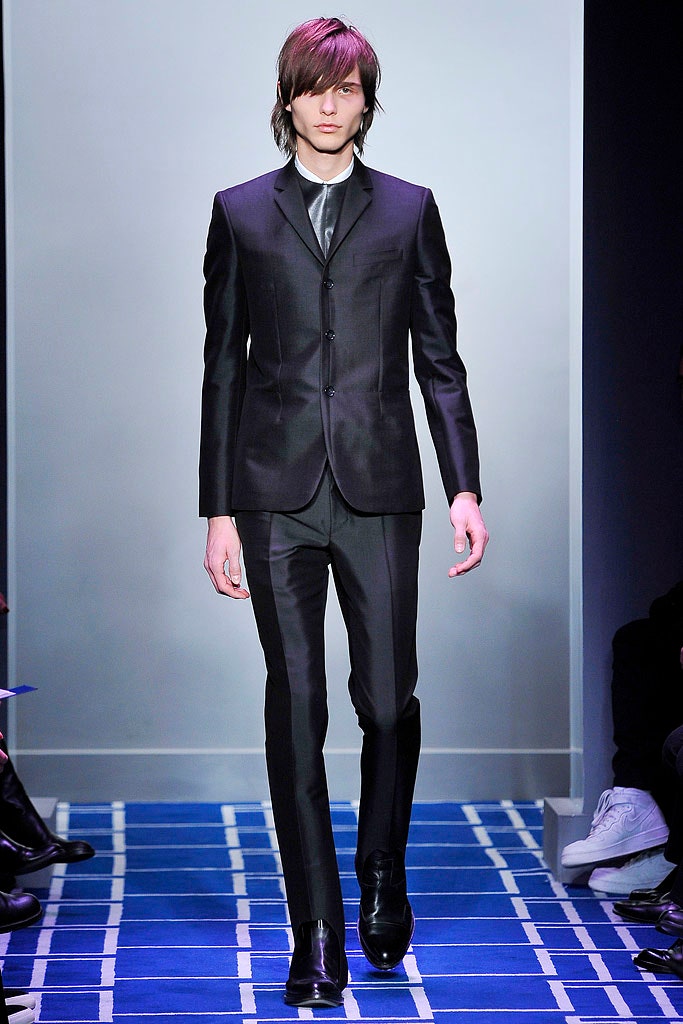 black tailored suit