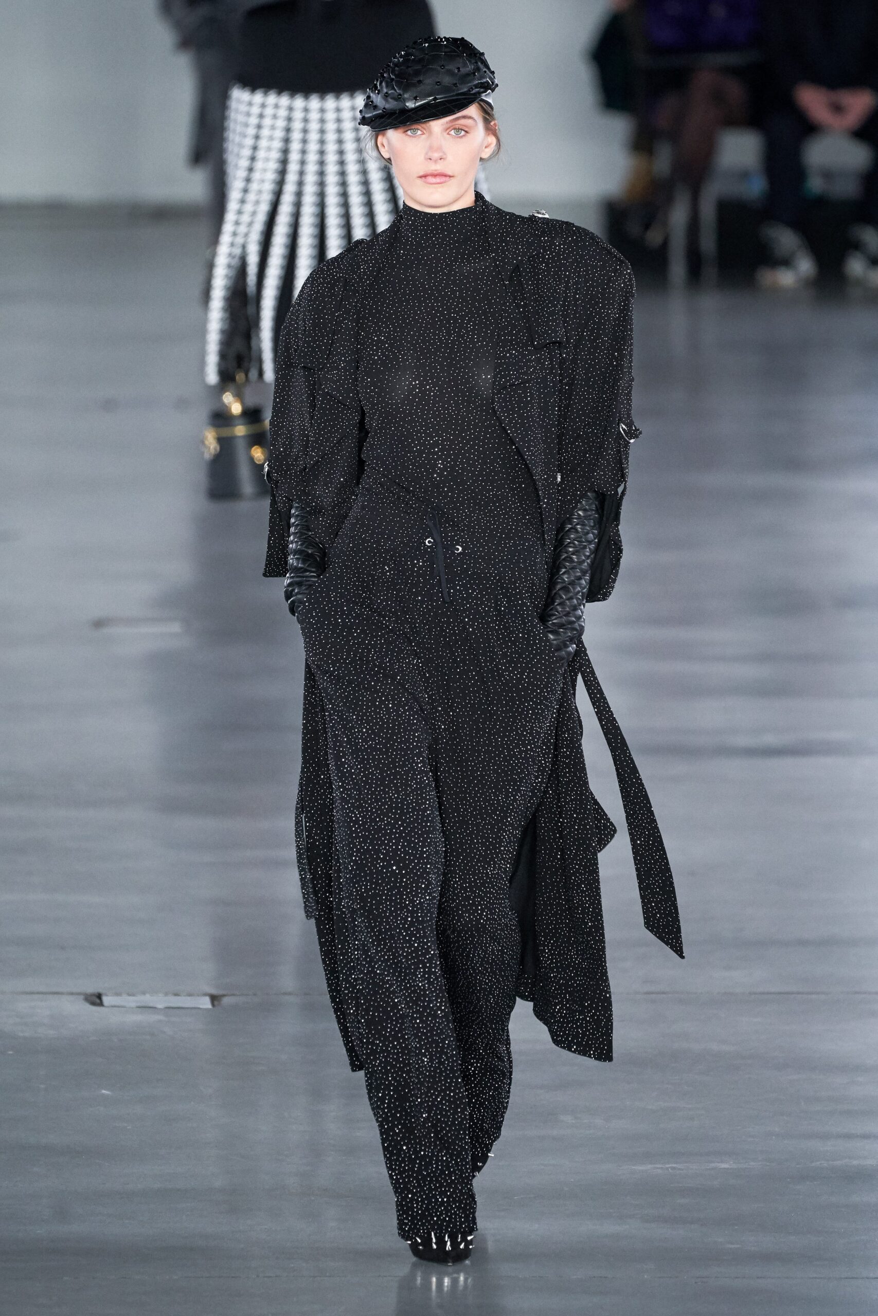 black silk fitted jumpsuit