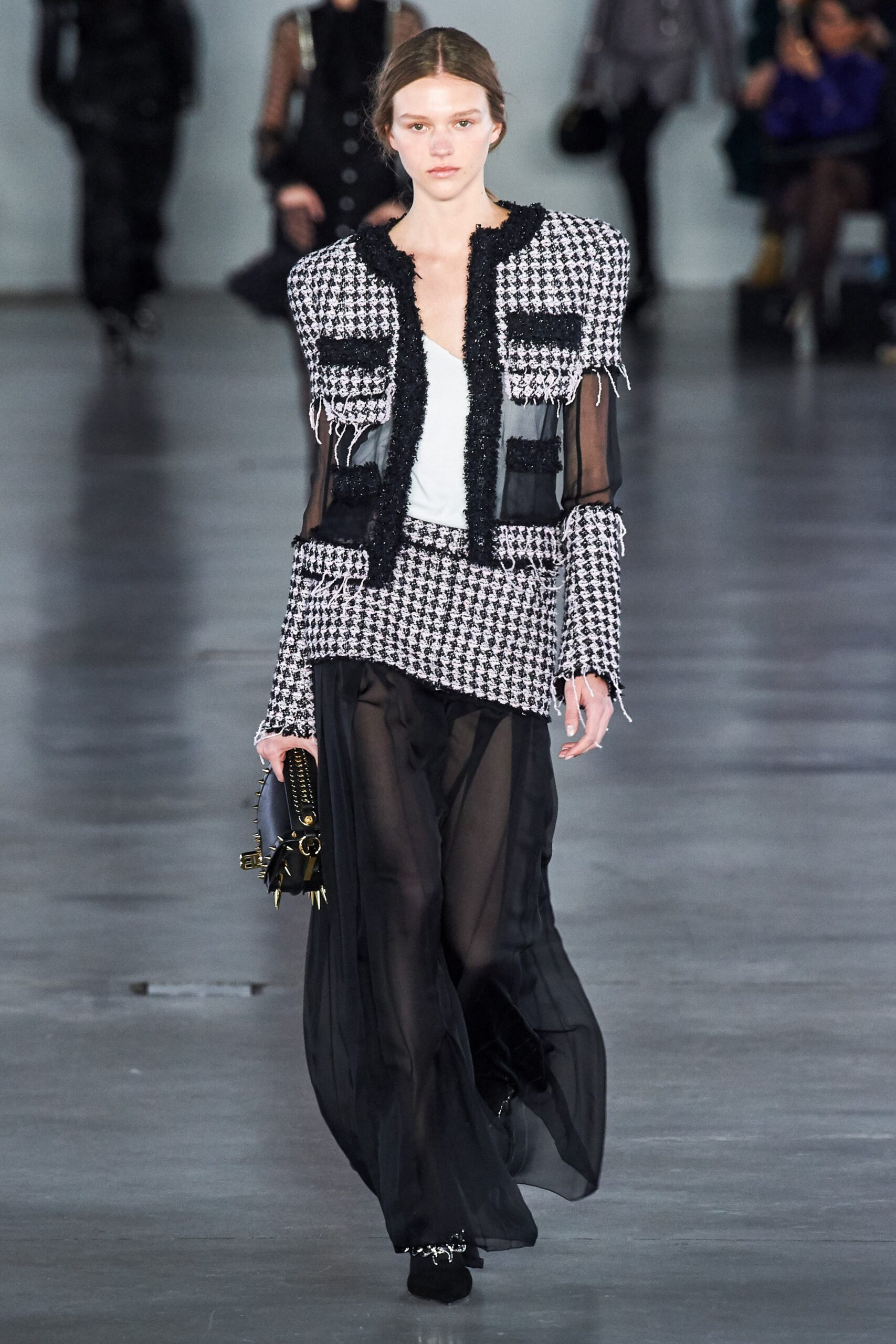 black and white layered outfit