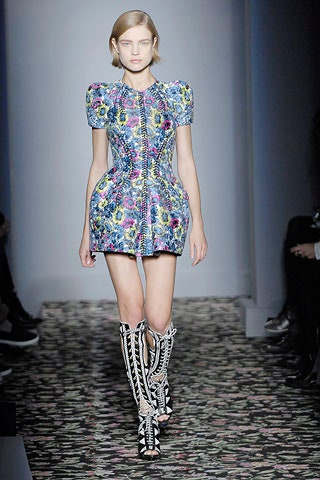 multi-colored fitted mini-dress