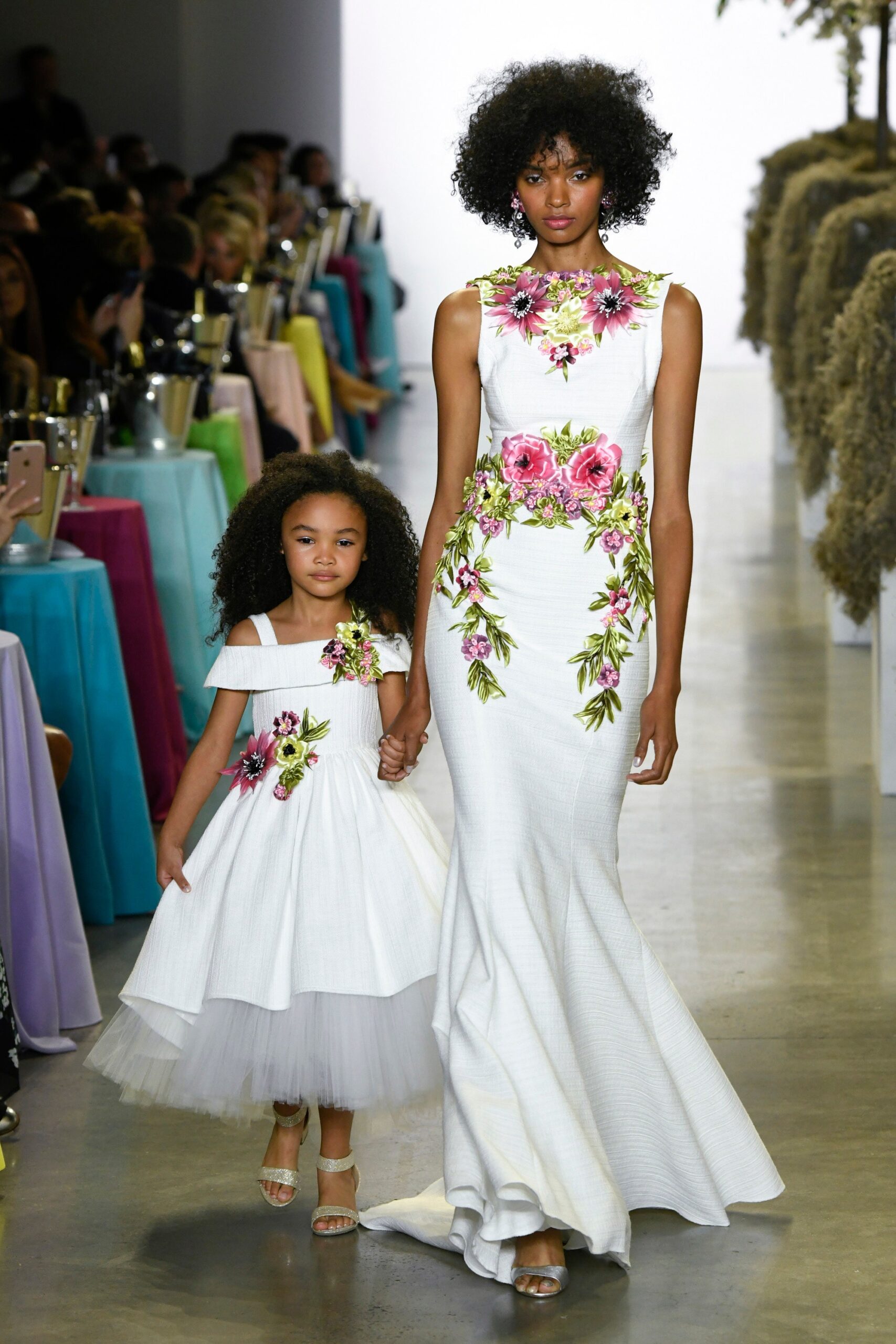 white cotton sleeveless collared fitted embroidered mini dress