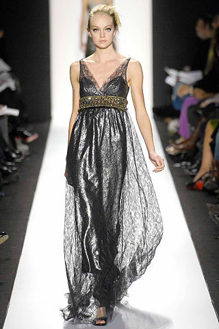 black silk sleeveless gown