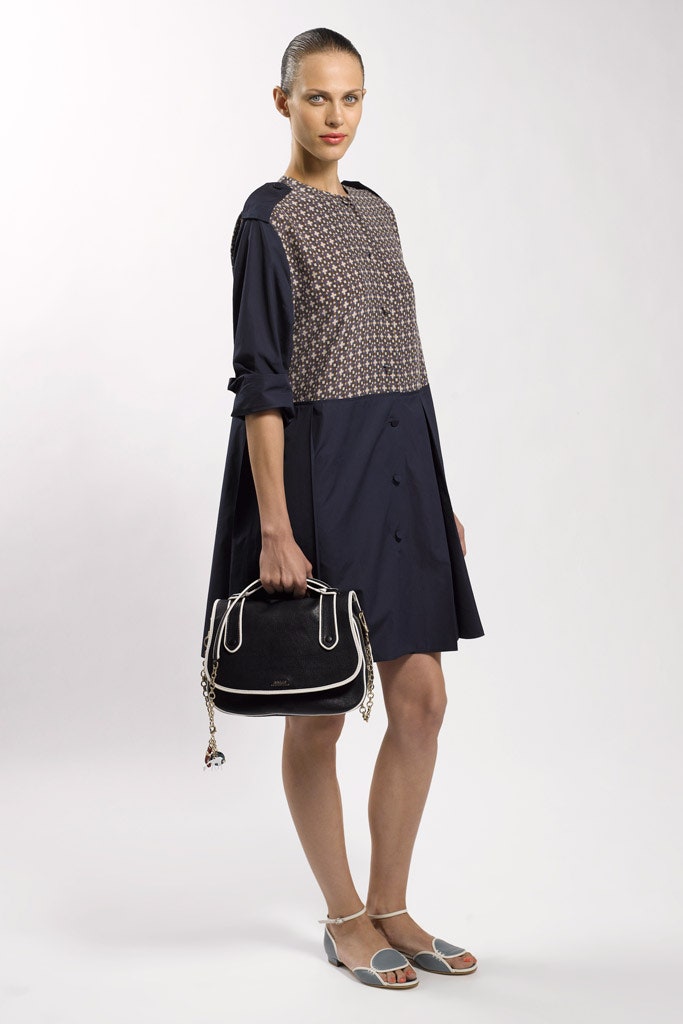 blue multi-tiered mini dress