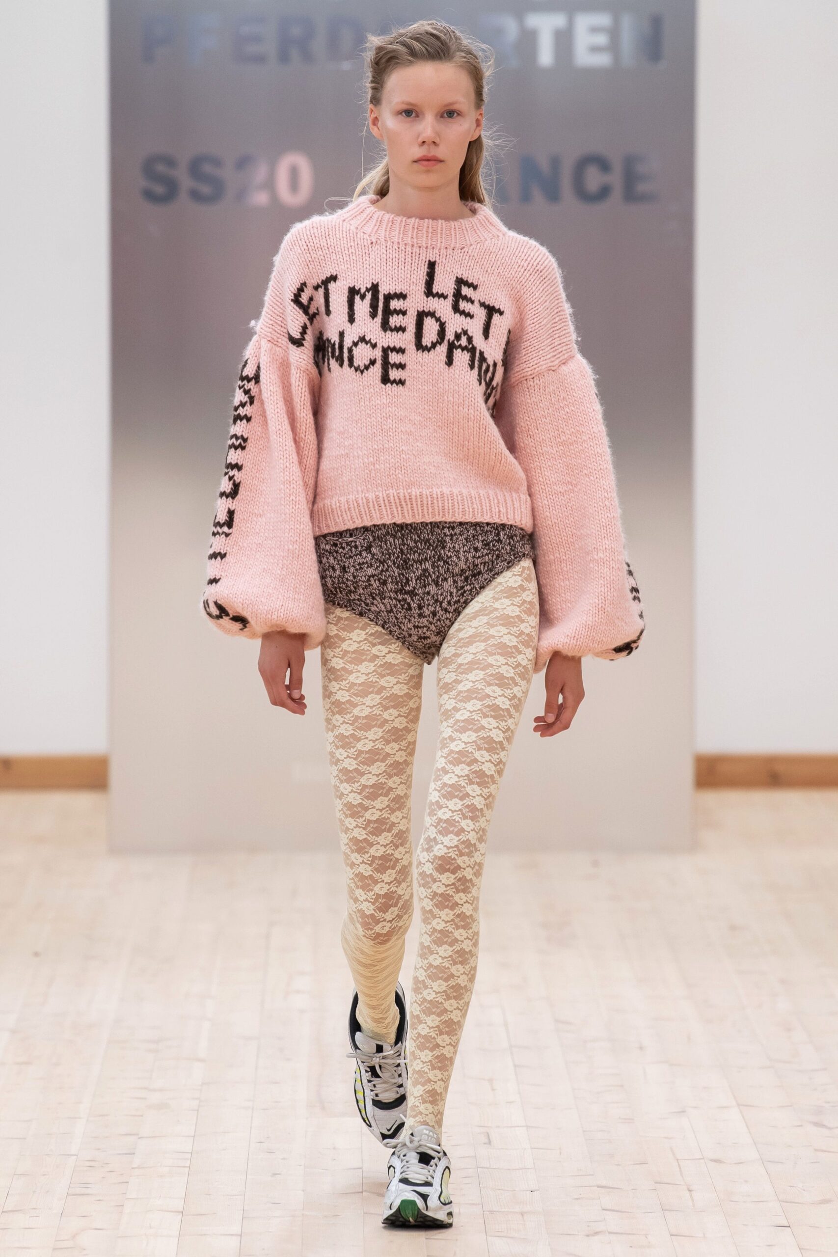 pink oversized sweater with leggings