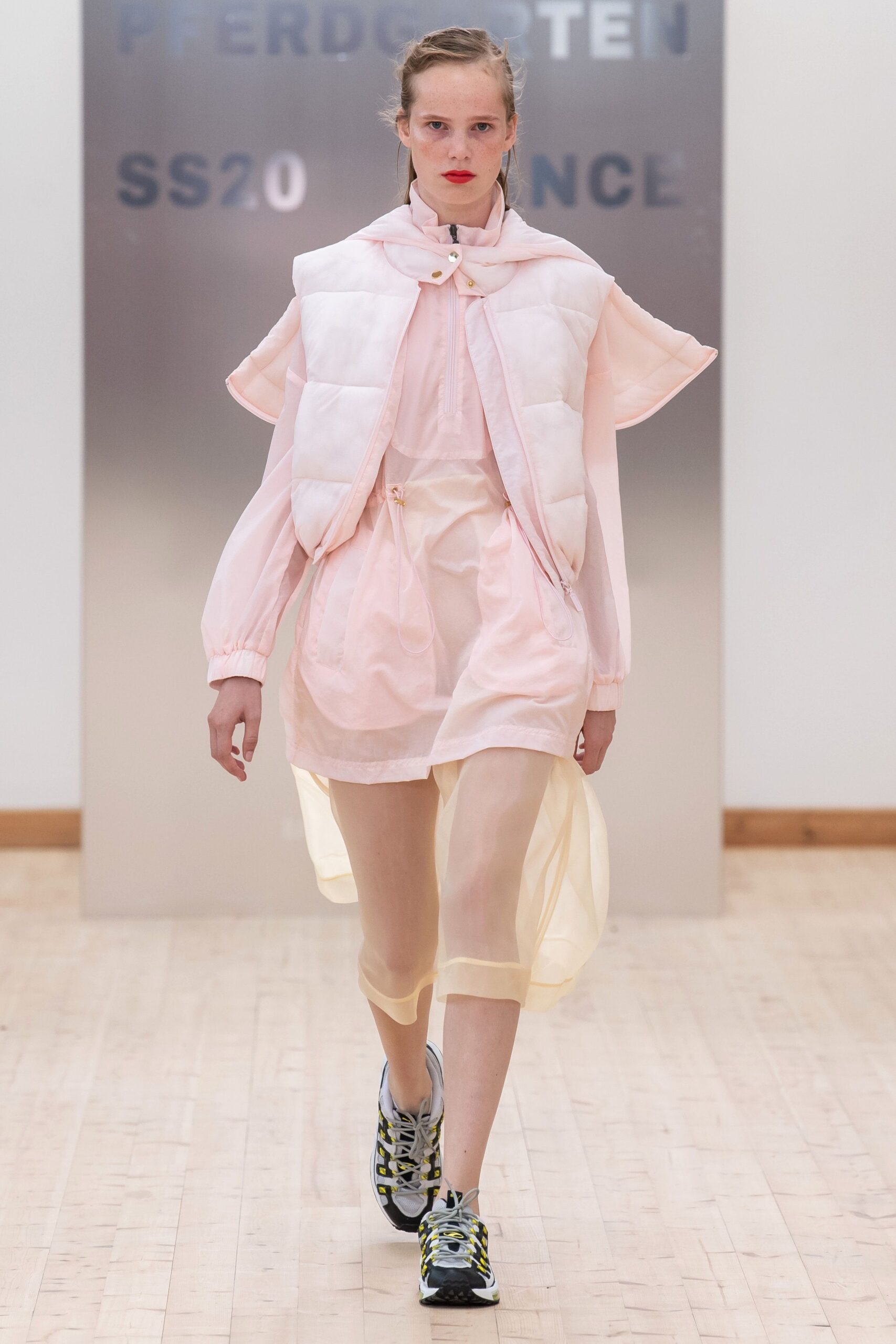 pink jacket white dress