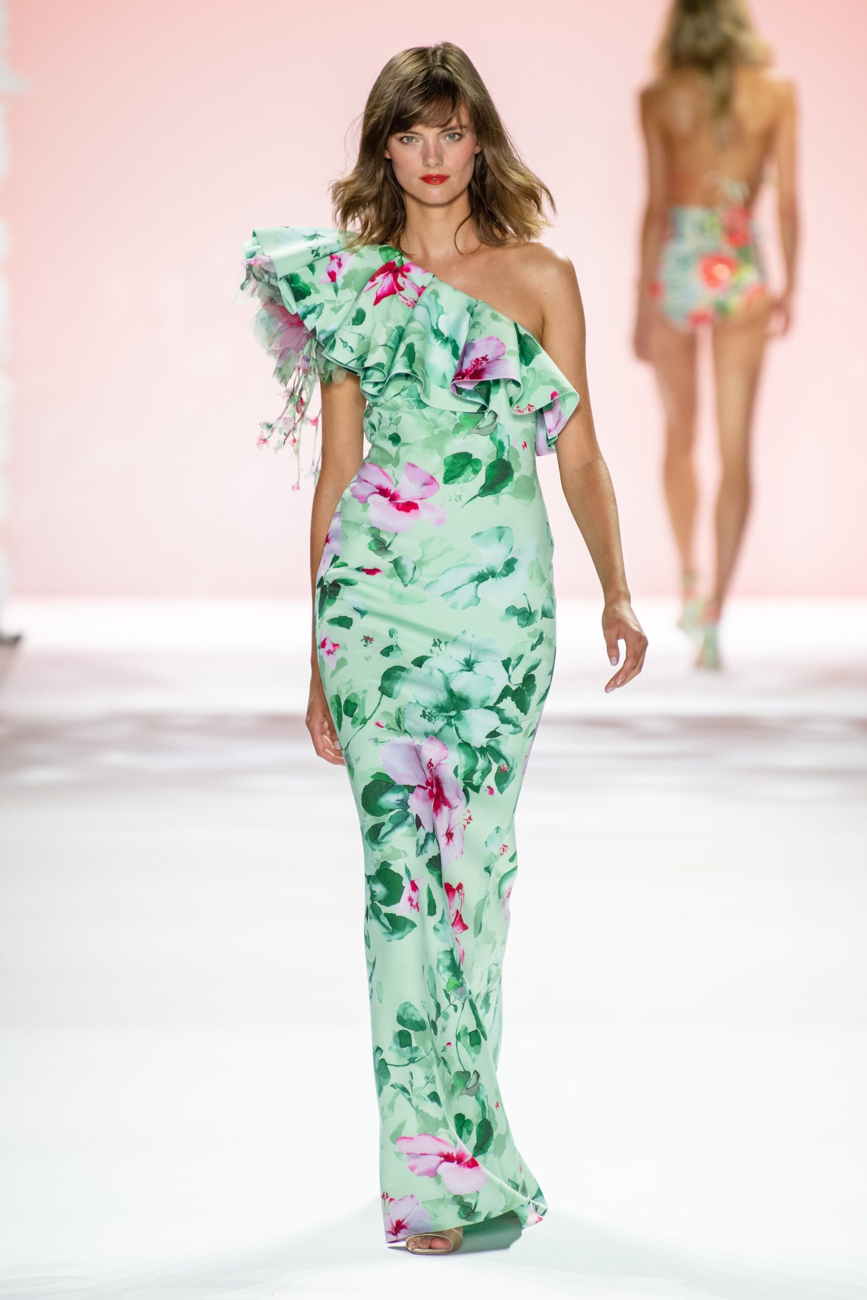 floral off-shoulder maxi gown