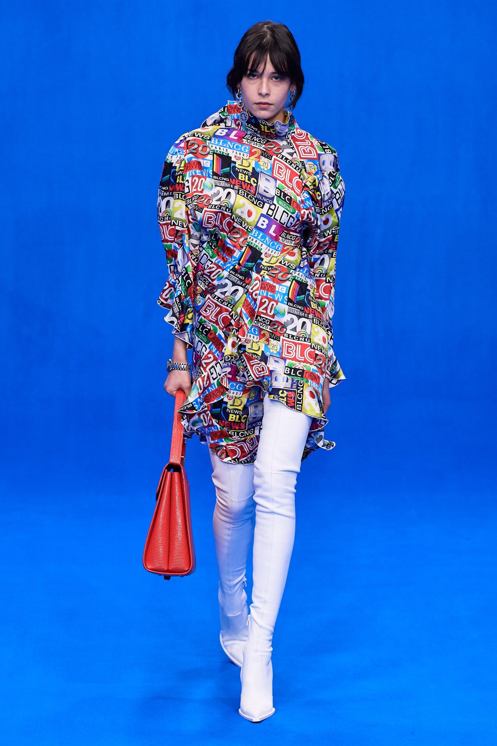 multi-colored relaxed mini dress