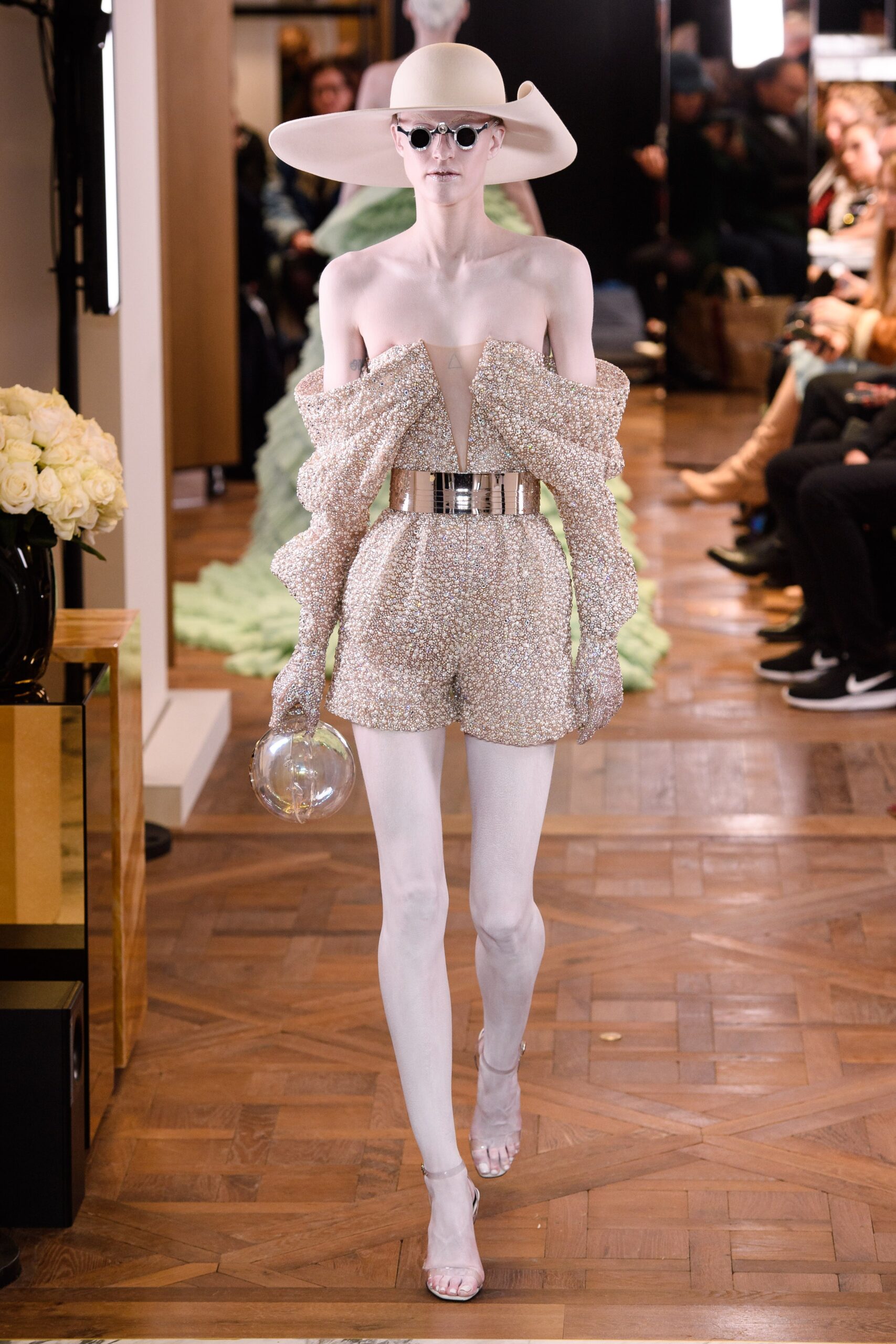 silver sequin fitted romper