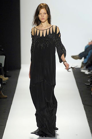 black silk off-shoulder dress