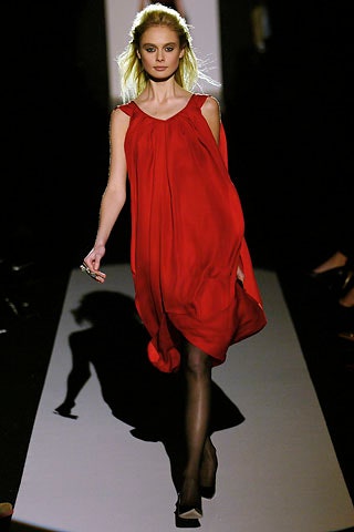 red silk sleeveless dress